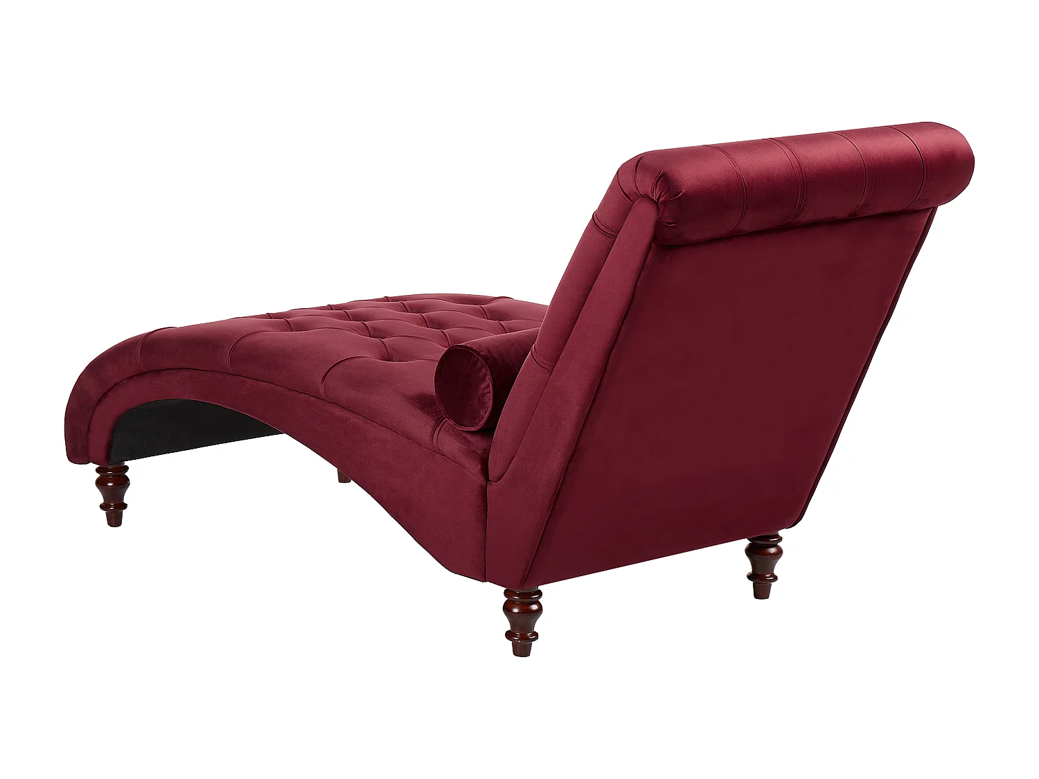 Chaise longue MURET Fluweel Rood