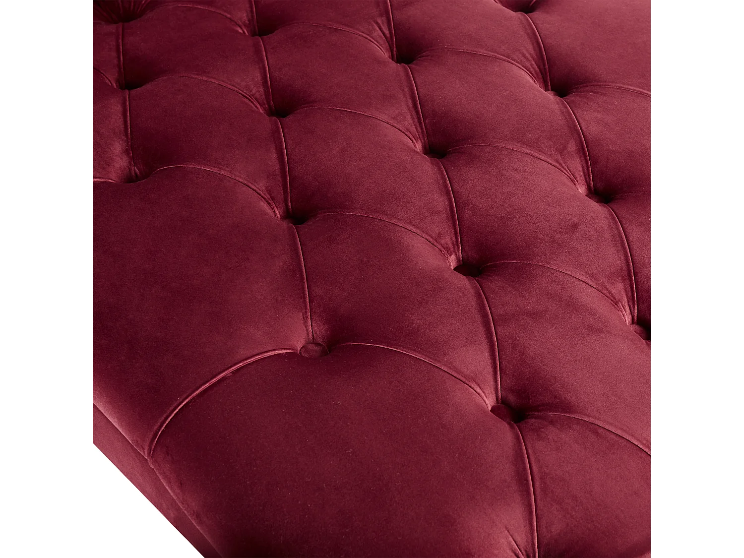 Chaise longue MURET Fluweel Rood