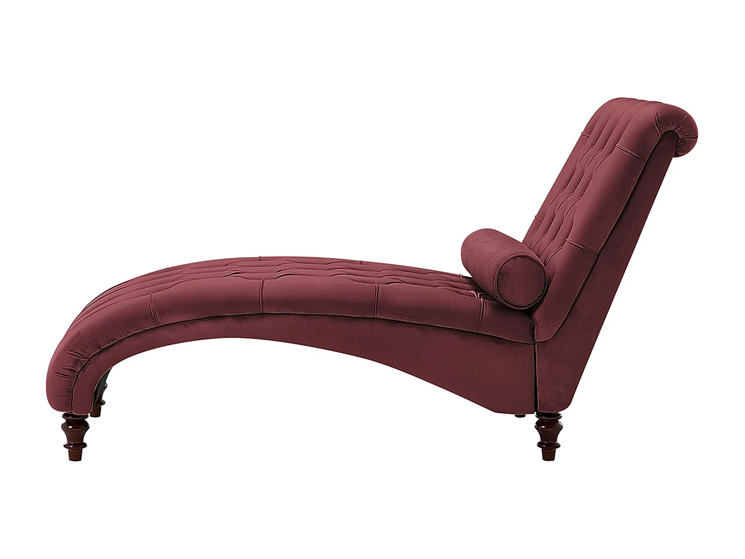 Chaise longue MURET Velours Rouge
