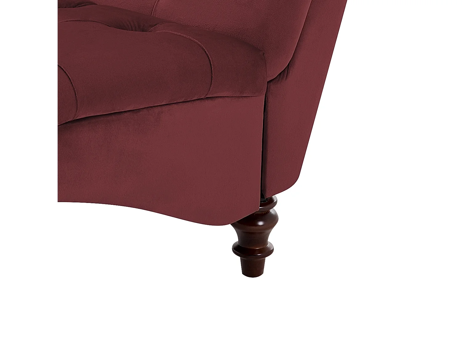 Chaise longue MURET Velours Rouge