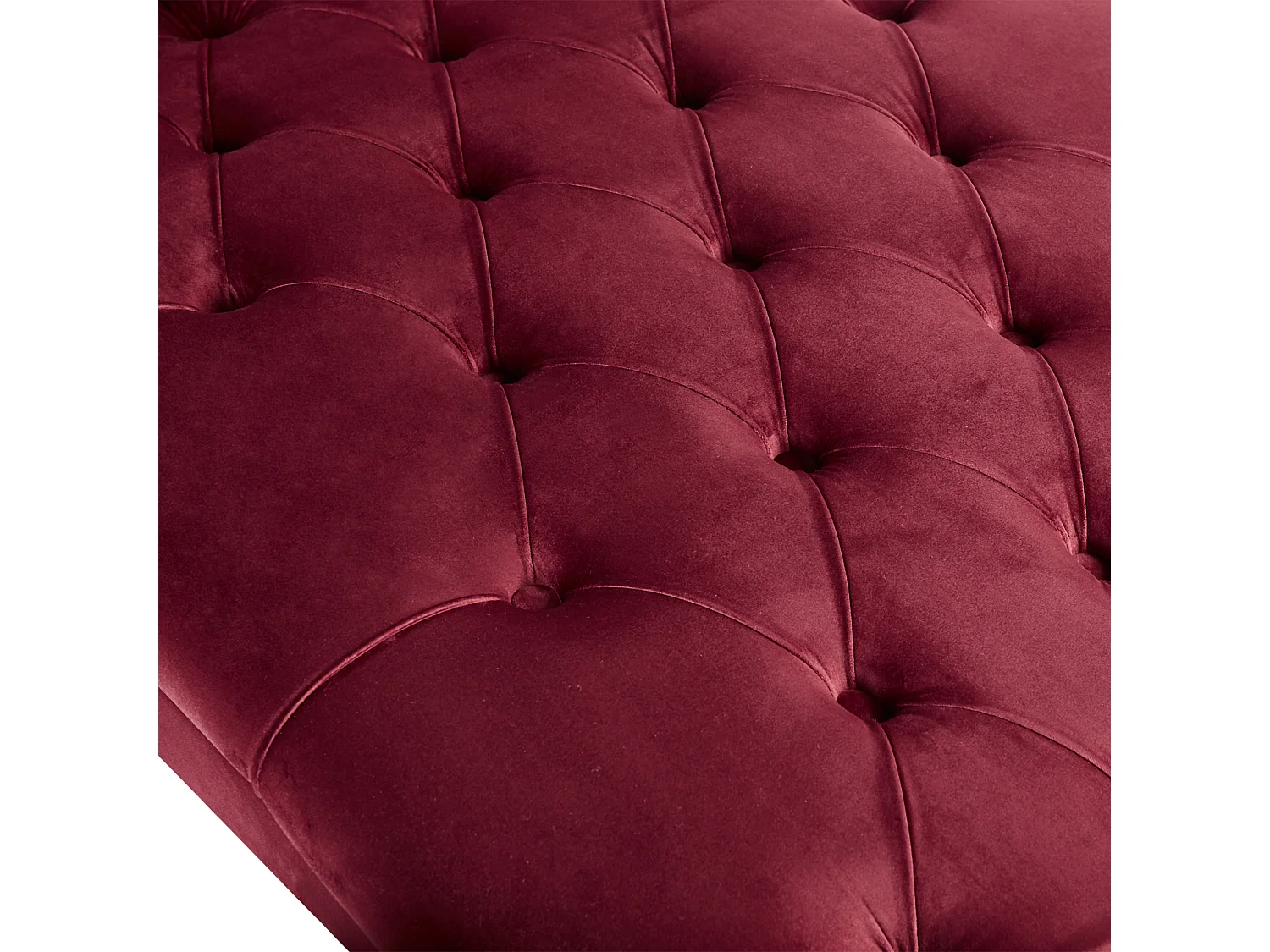 Chaise longue MURET Velours Rouge