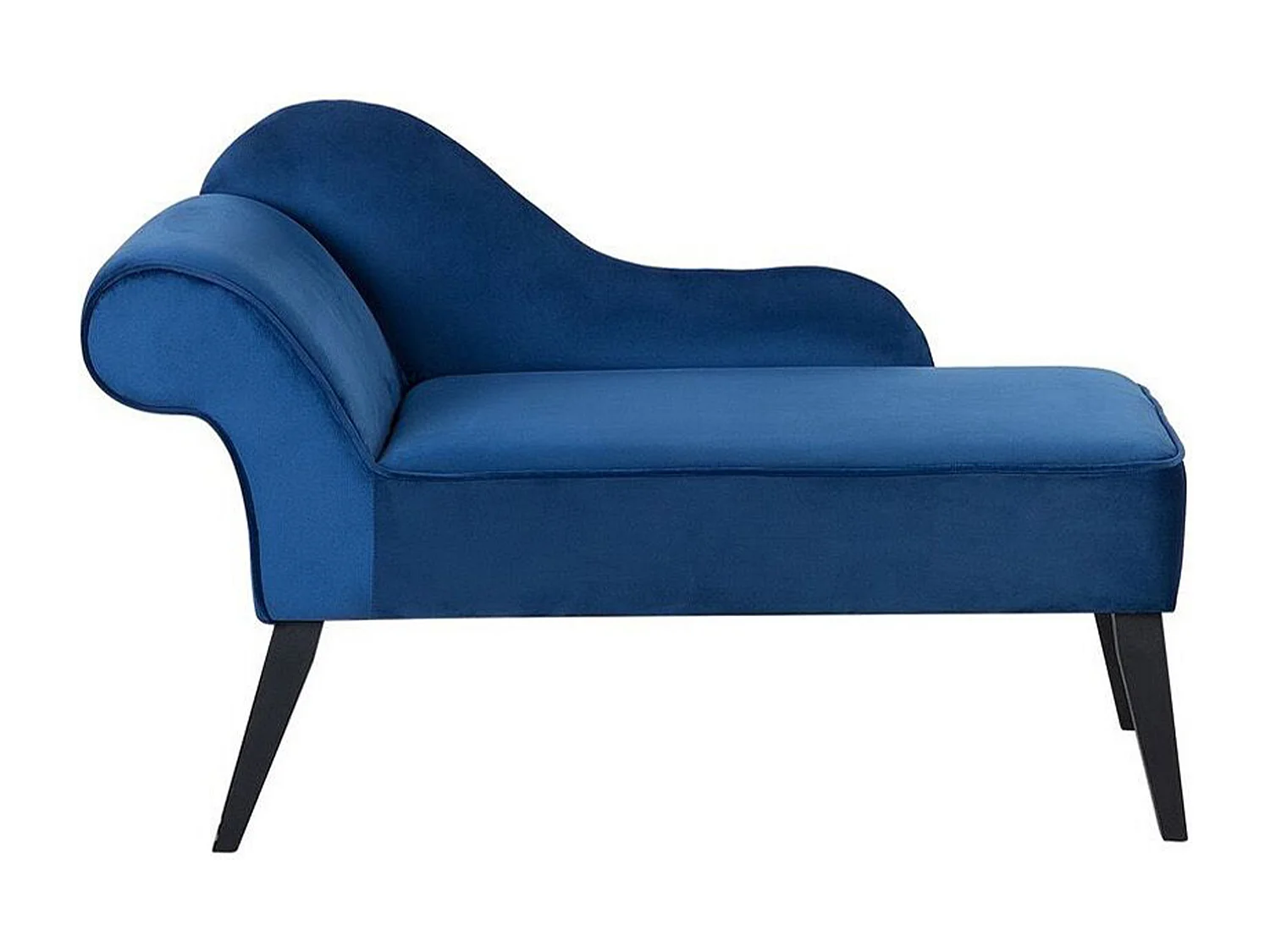 Chaise longue izquierdo BIARRITZ Terciopelo Azul marino