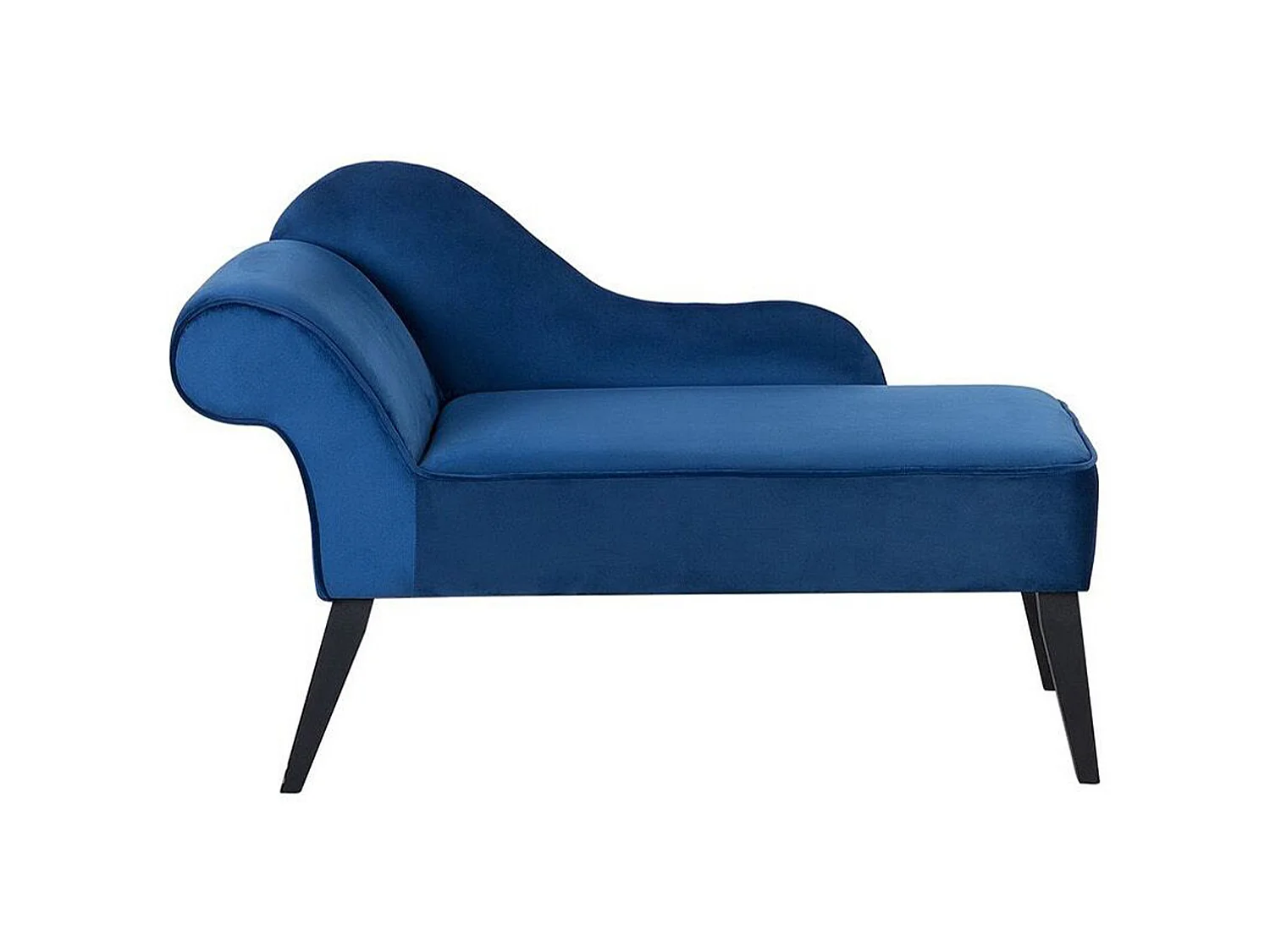 Chaise longue versione sinistra BIARRITZ Velluto Blu marino