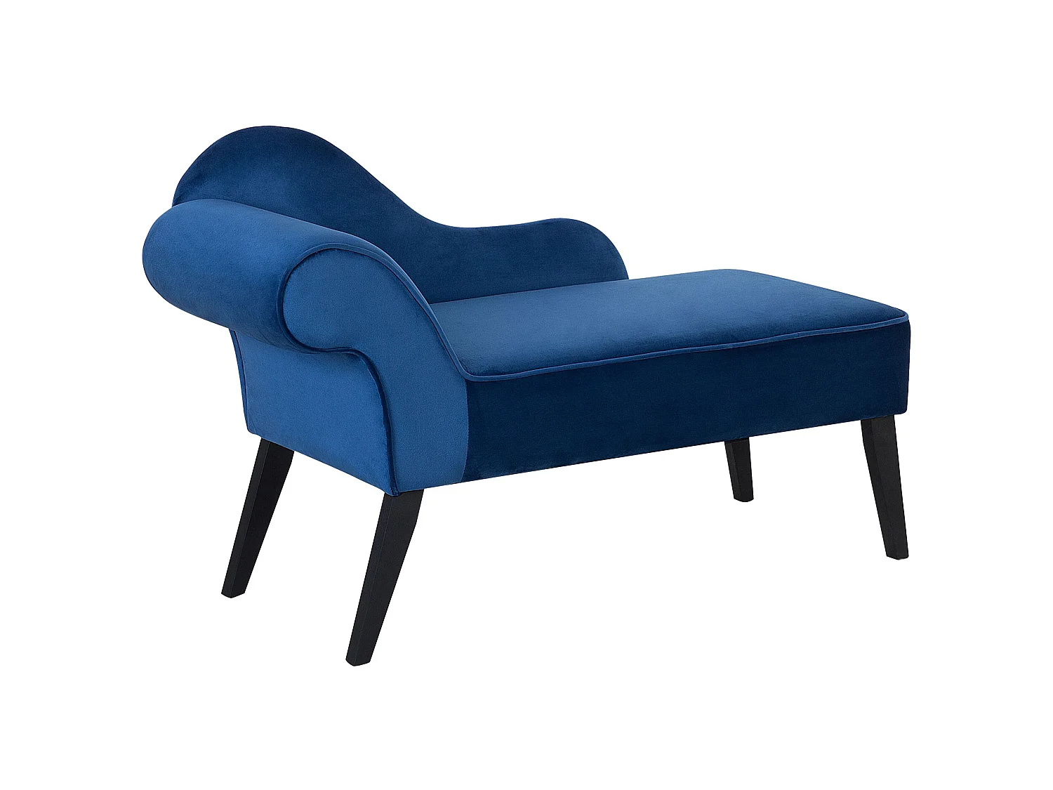 Chaise longue versione sinistra BIARRITZ Velluto Blu marino
