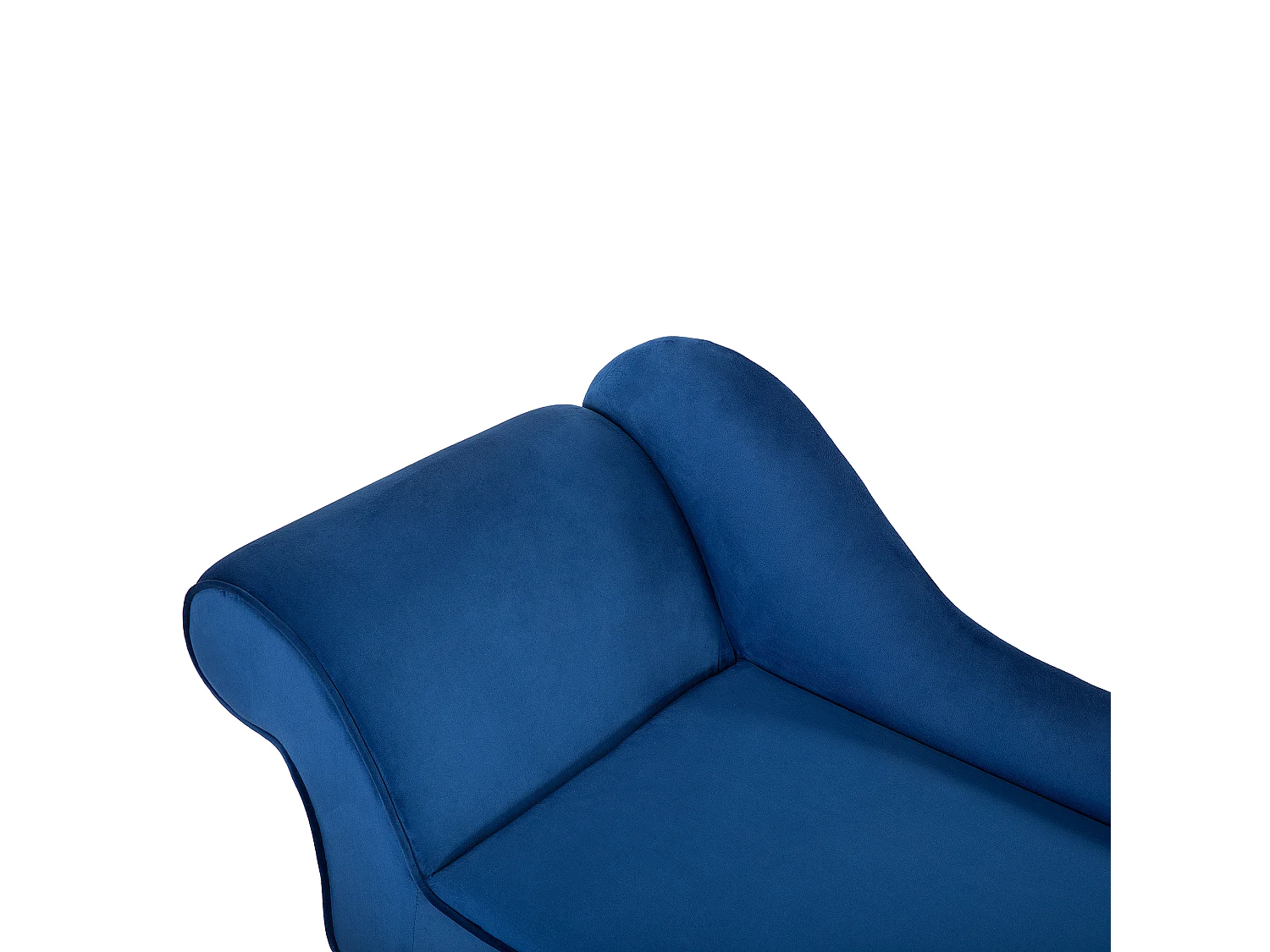 Chaise longue versione sinistra BIARRITZ Velluto Blu marino