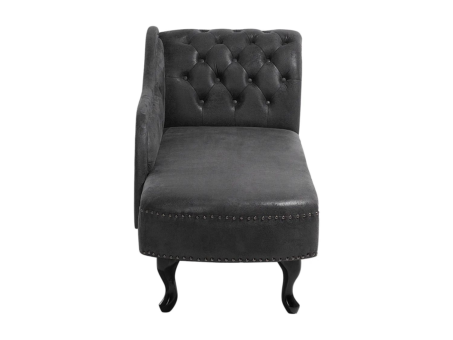 Chaise longue côté droit NIMES Daim synthétique Gris foncé