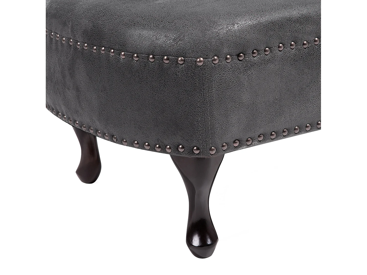 Rechtsseitige Chaiselounge NIMES Kunstwildleder Dunkelgrau