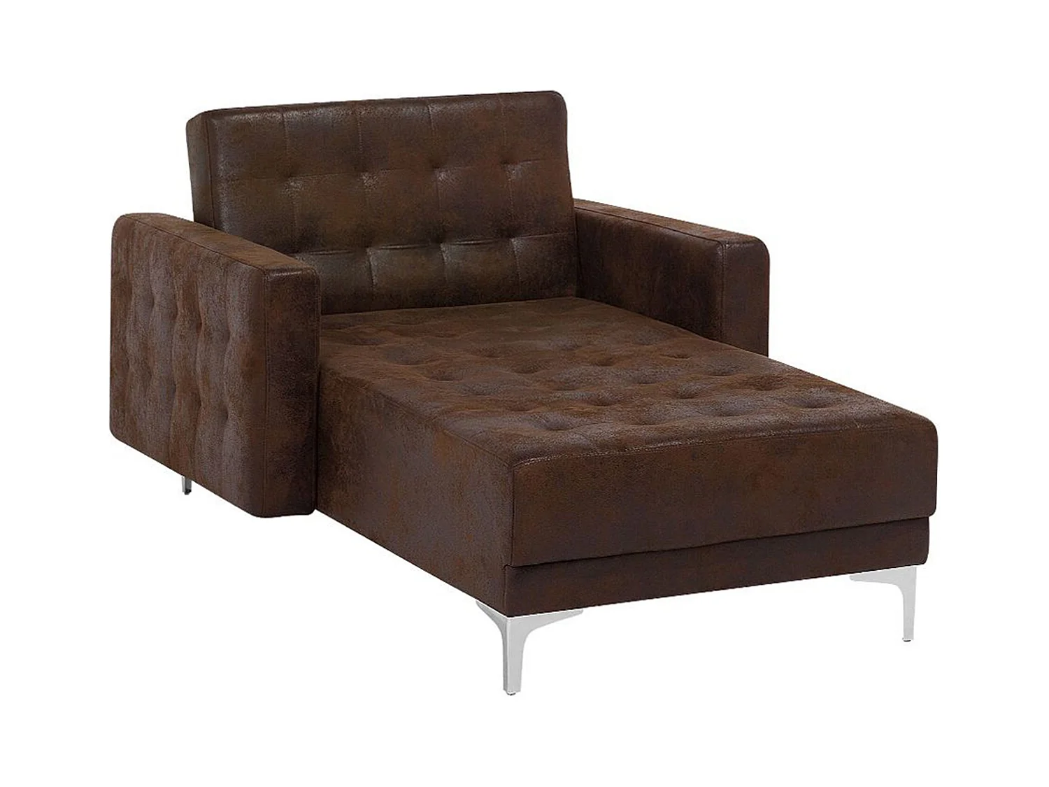 Chaise longue ABERDEEN Kunstleer Bruin