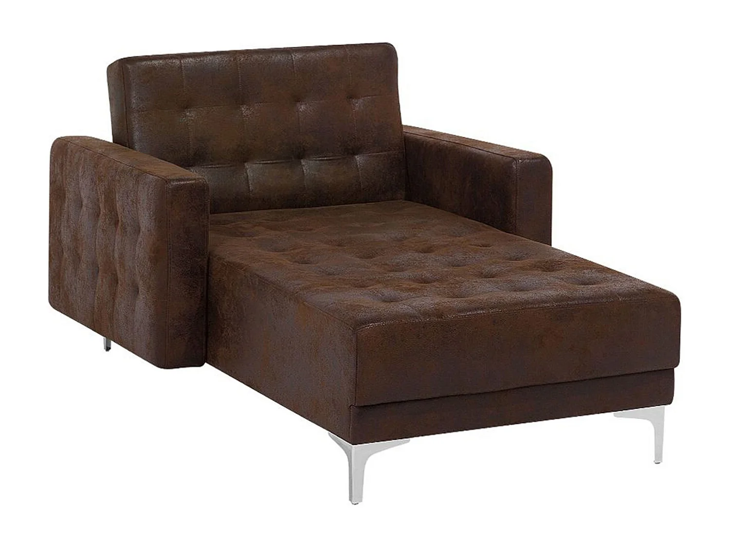 Chaise longue ABERDEEN Kunstleer Bruin
