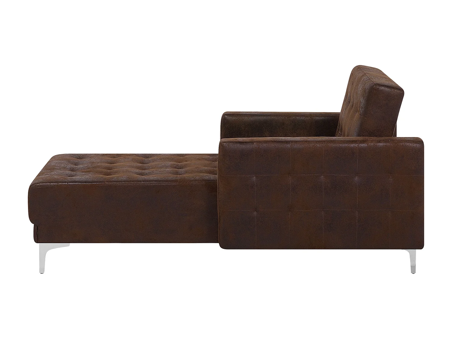Chaise longue ABERDEEN Kunstleer Bruin