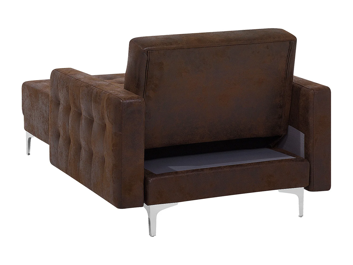 Chaise longue ABERDEEN Kunstleer Bruin