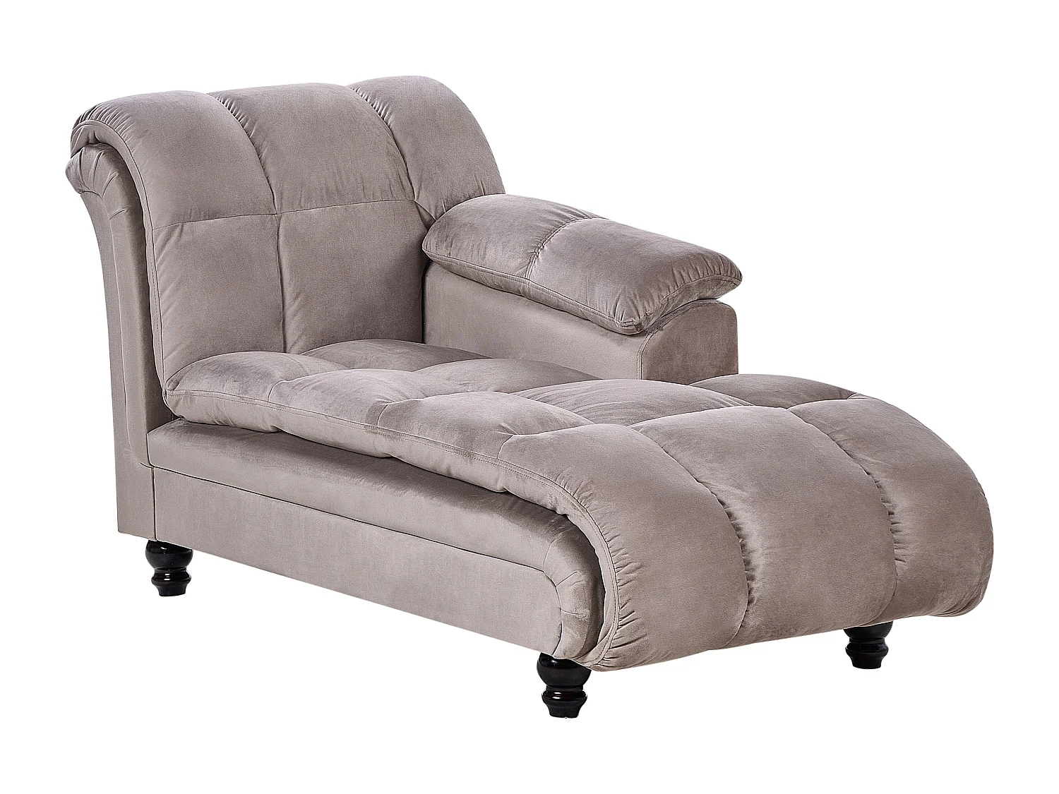 Chaise longue côté droite LORMONT Tissu Taupe