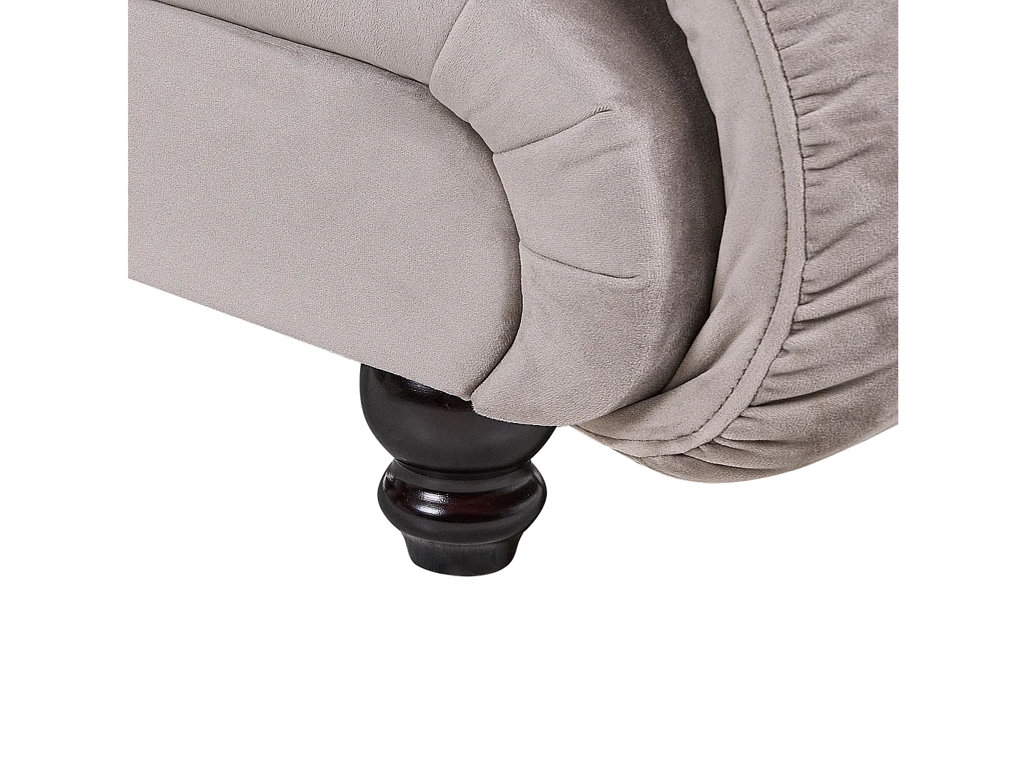 Chaise longue côté droite LORMONT Tissu Taupe