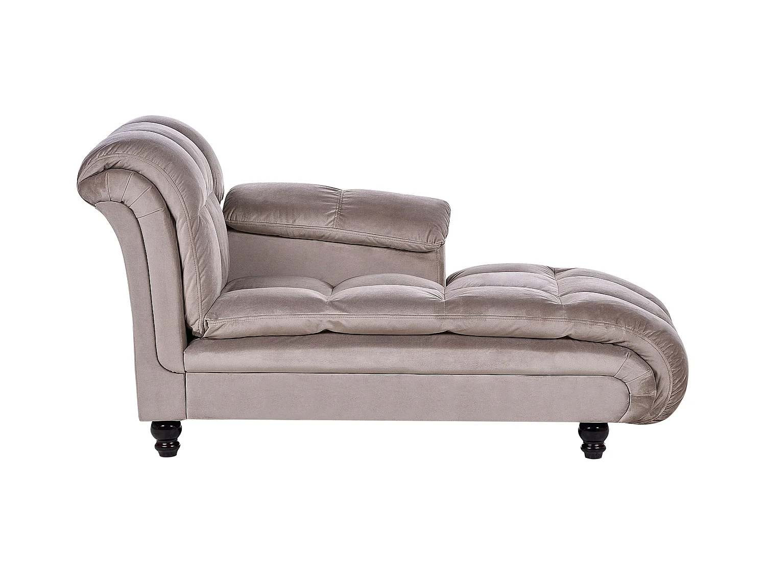 Chaise longue côté droite LORMONT Tissu Taupe