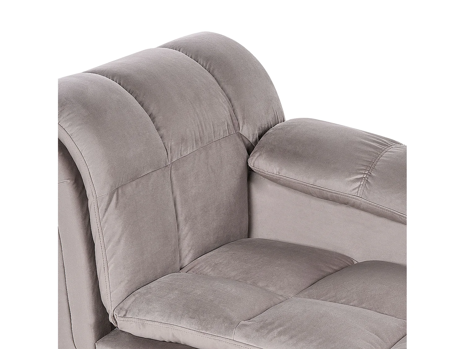 Chaise longue à esquerda LORMONT Tecido Taupe