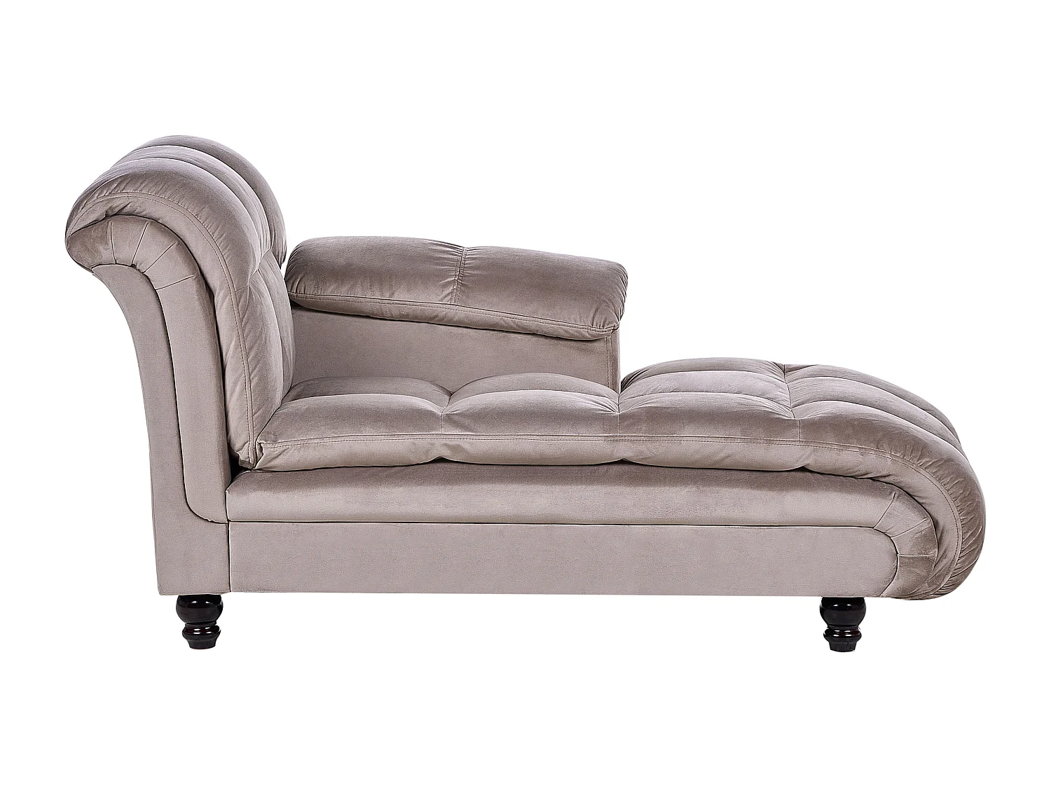 Chaise longue côté gauche LORMONT Tissu Taupe