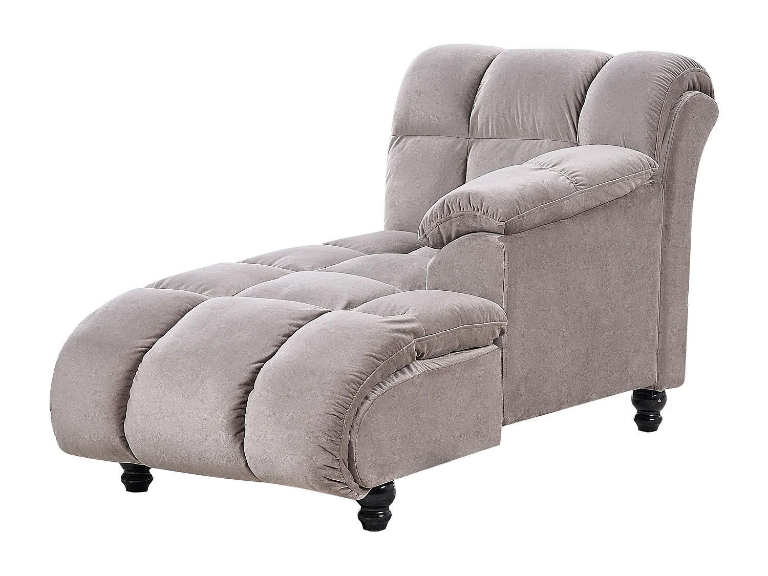 Chaise longue côté gauche LORMONT Tissu Taupe