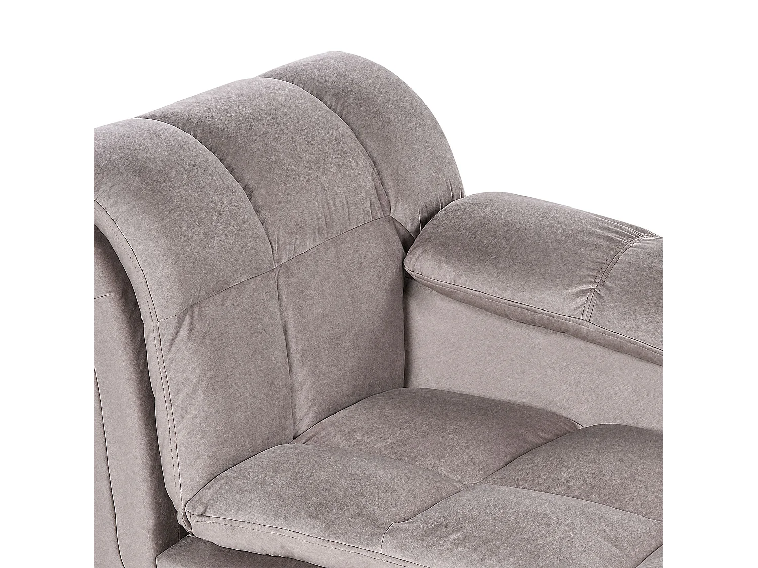 Chaise longue côté gauche LORMONT Tissu Taupe