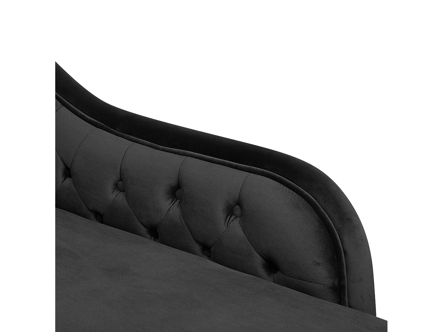 Chaise longue izquierdo NIMES Terciopelo Negro