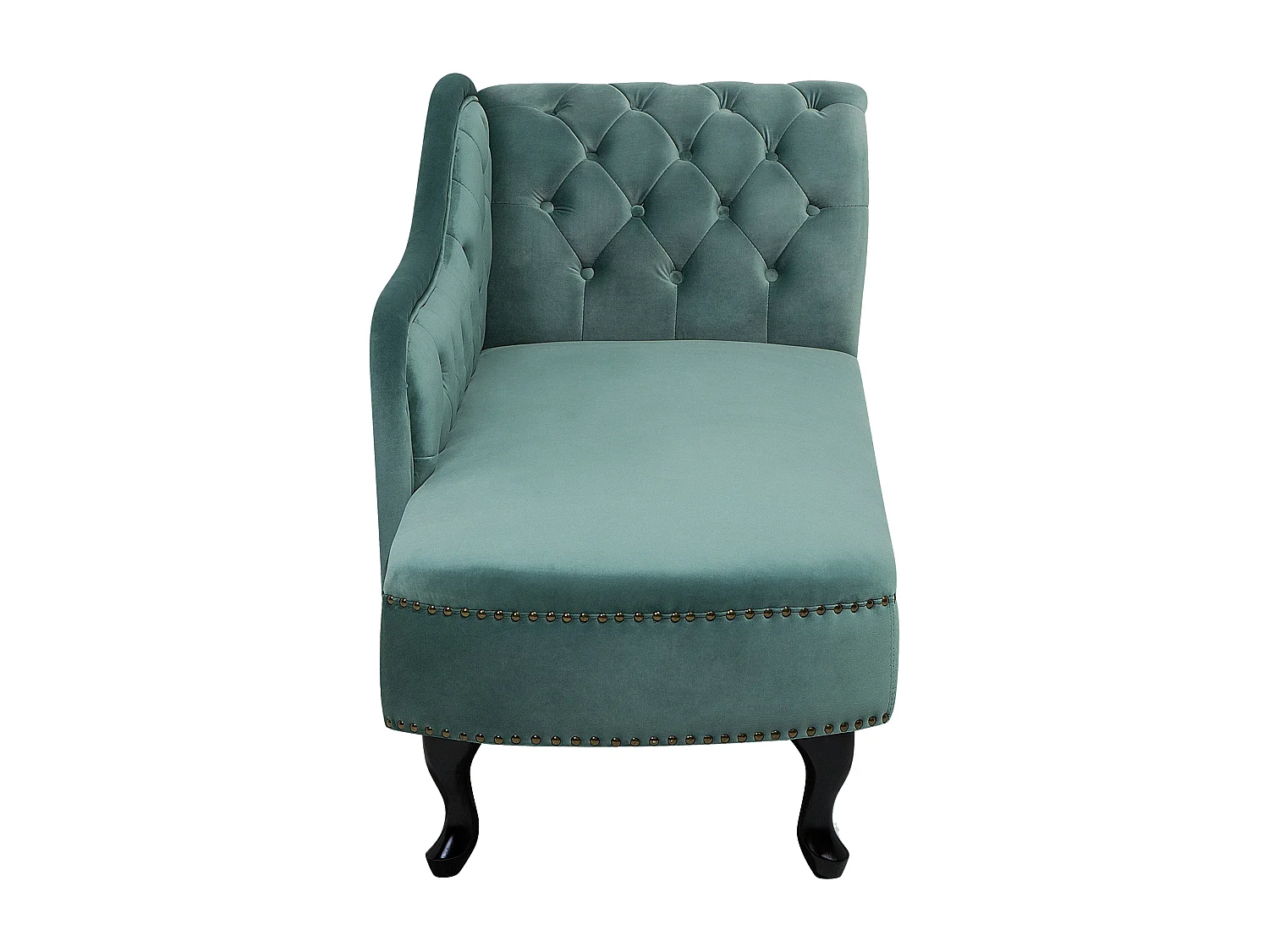 Chaise longue côté droit NIMES Velours Vert menthe