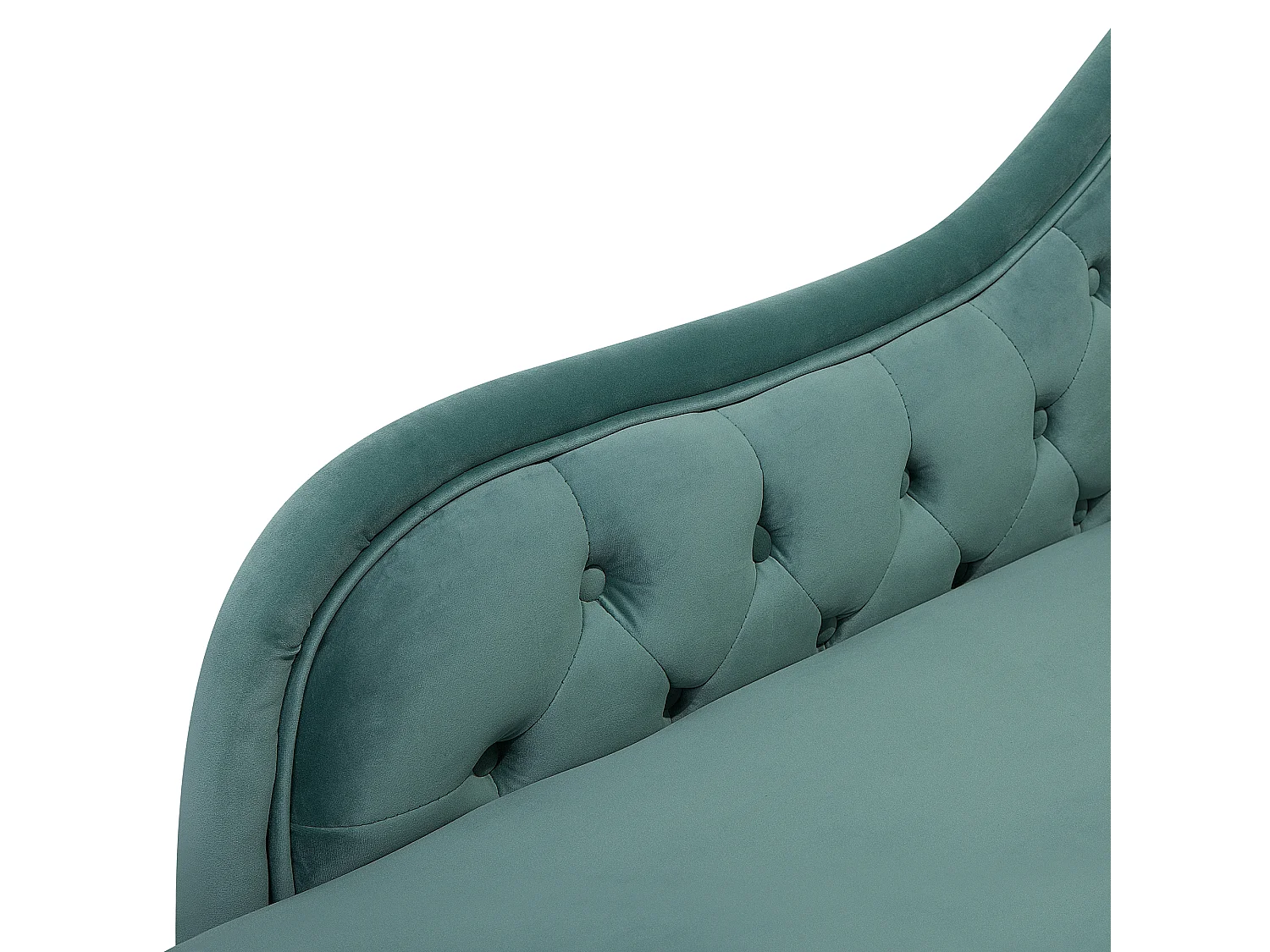 Rechtszijdige chaise longue NIMES Fluweel Mintgroen