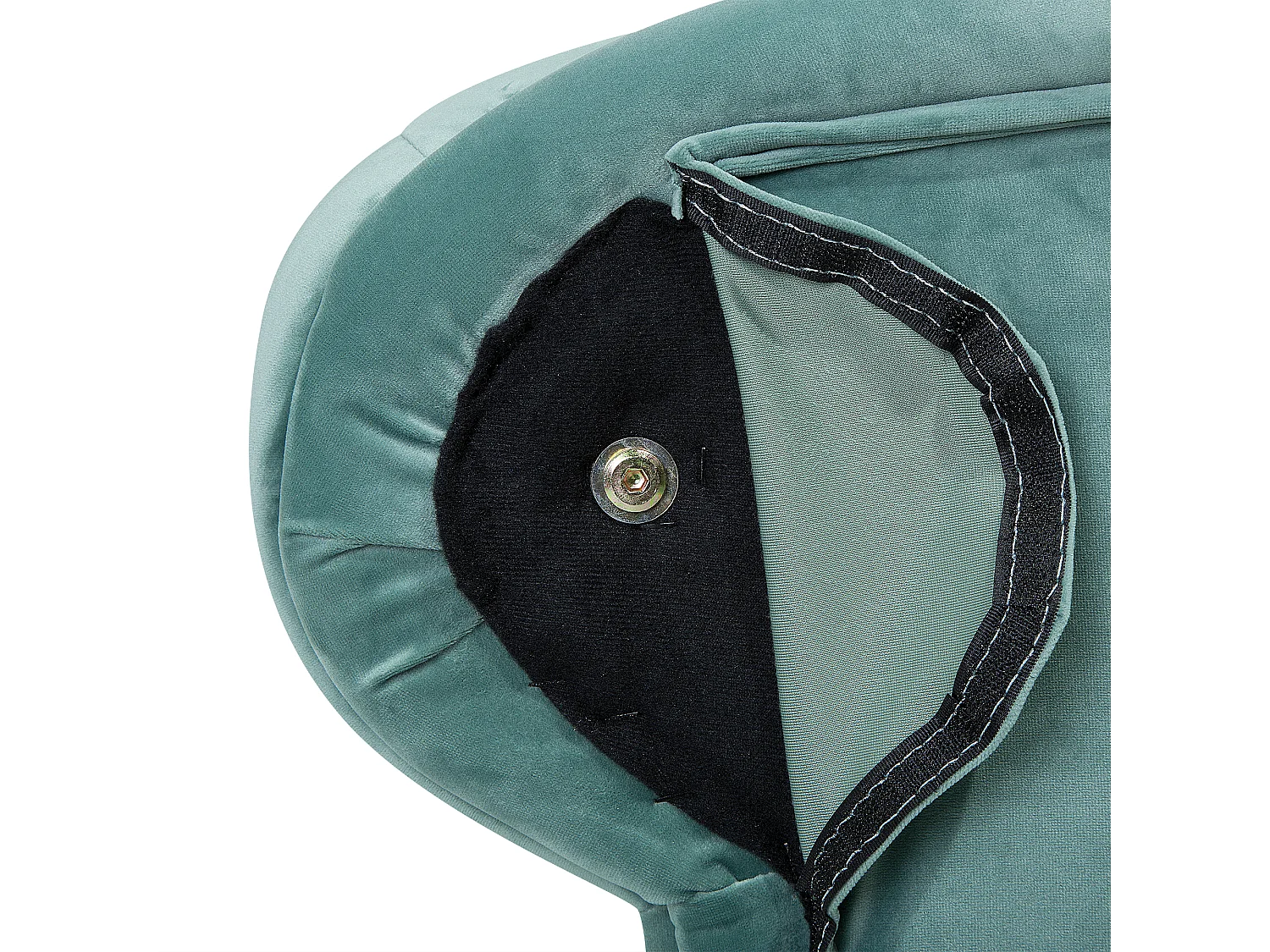 Rechtszijdige chaise longue NIMES Fluweel Mintgroen