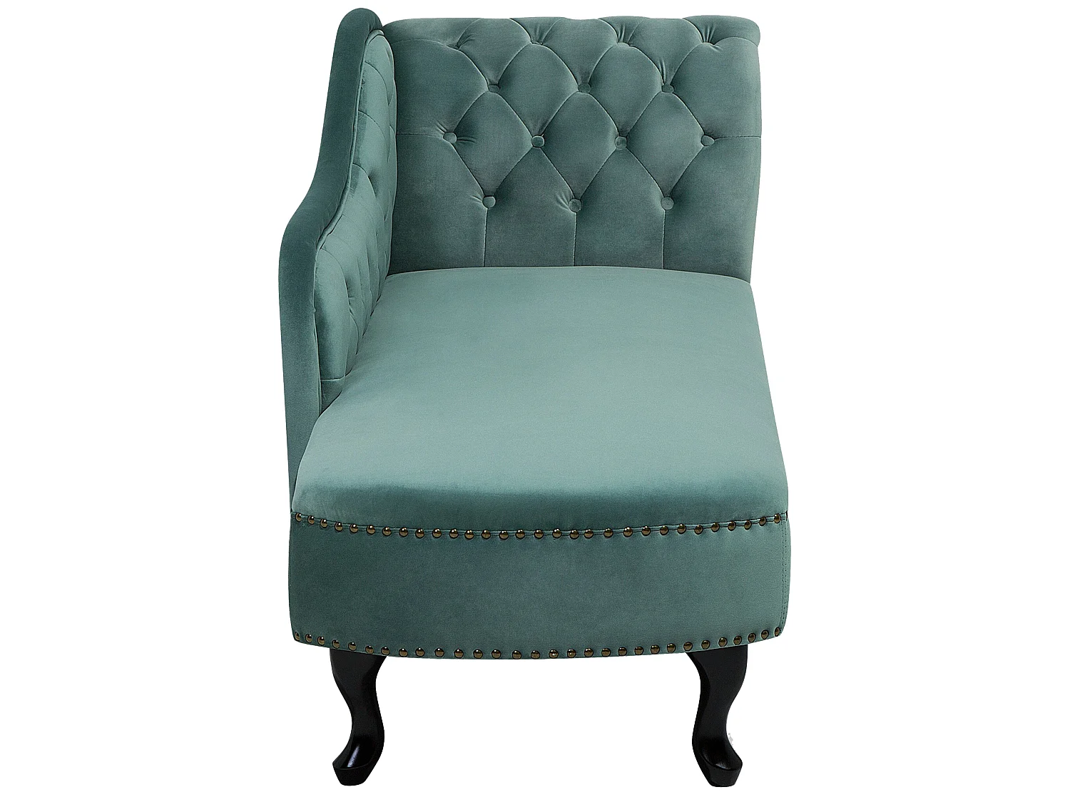 Right-Hand Chaise Longue NIMES Velvet Mint Green