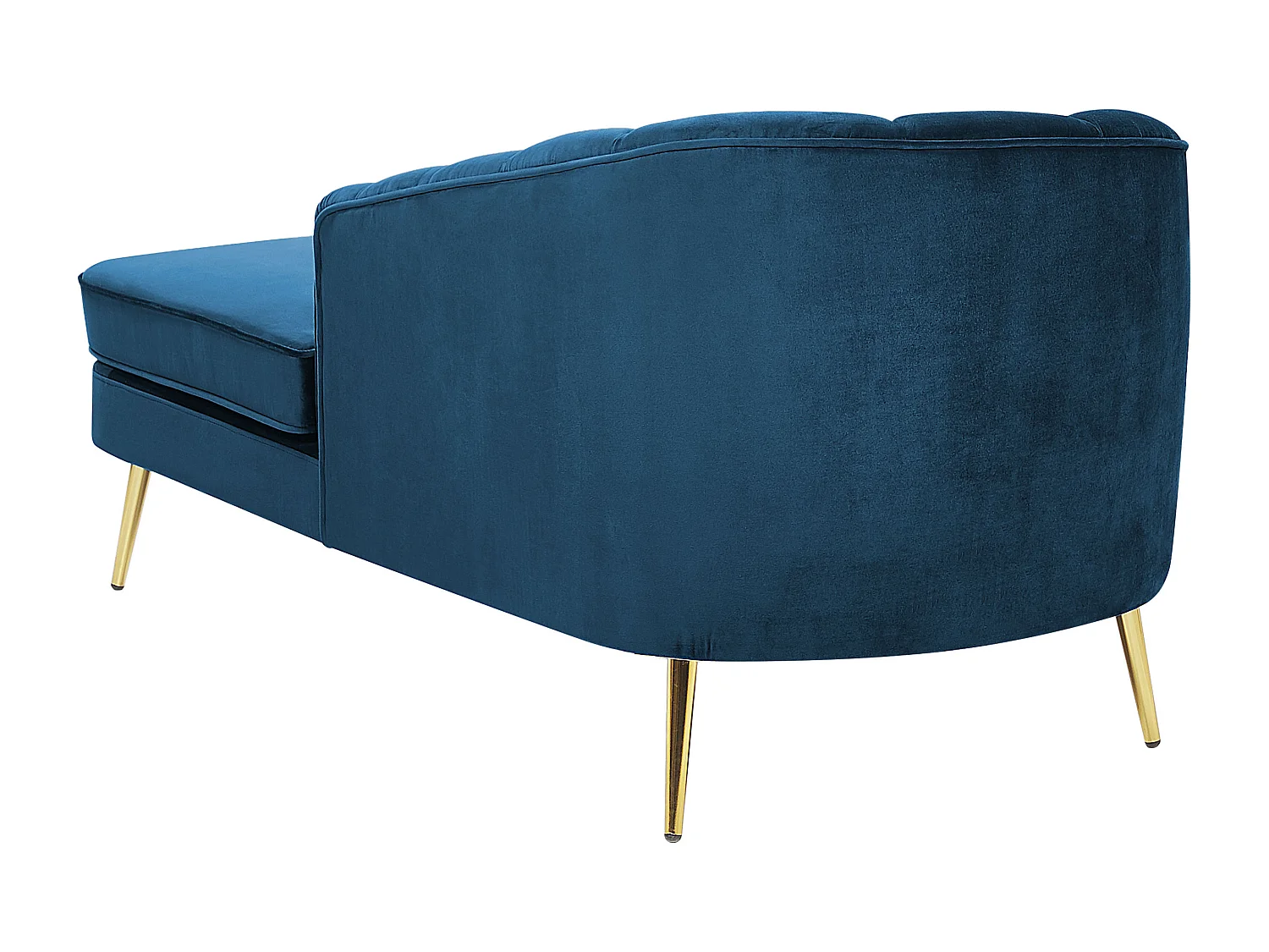Chaise longue versione sinistra ALLIER Velluto Blu marino
