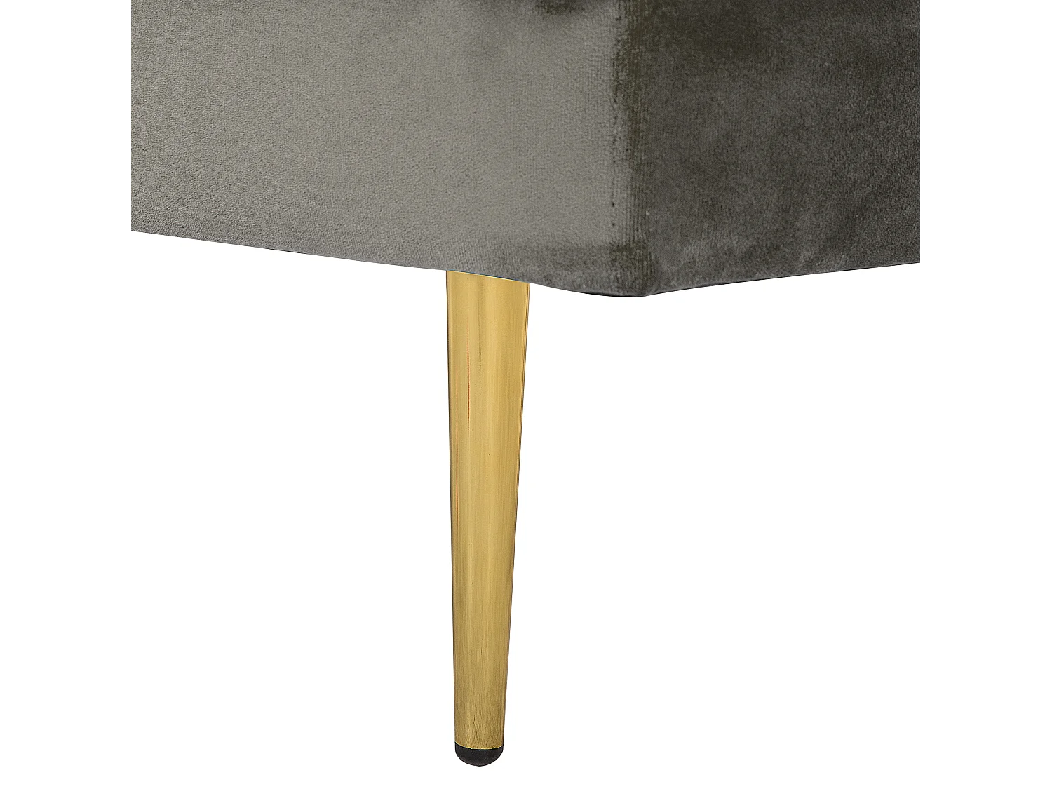 Szezlong prawostronny MIRAMAS Welur Beżowoszary