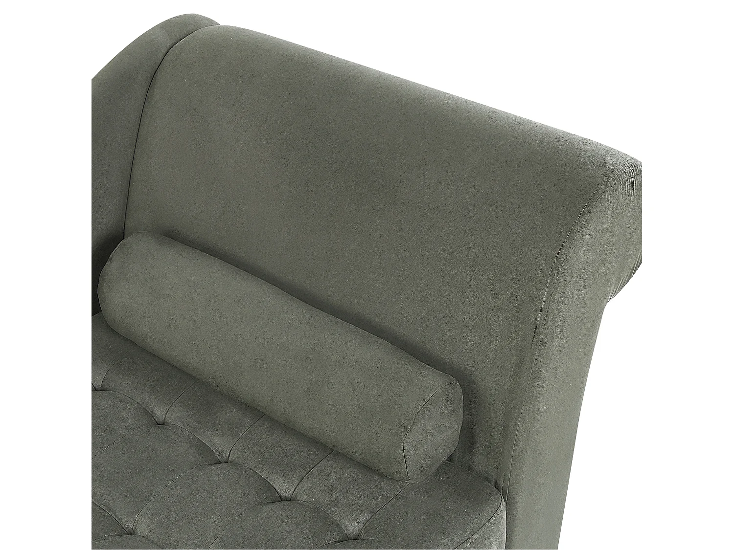 Rechtszijdige chaise longue PESSAC Stof Grijs met opbergruimte