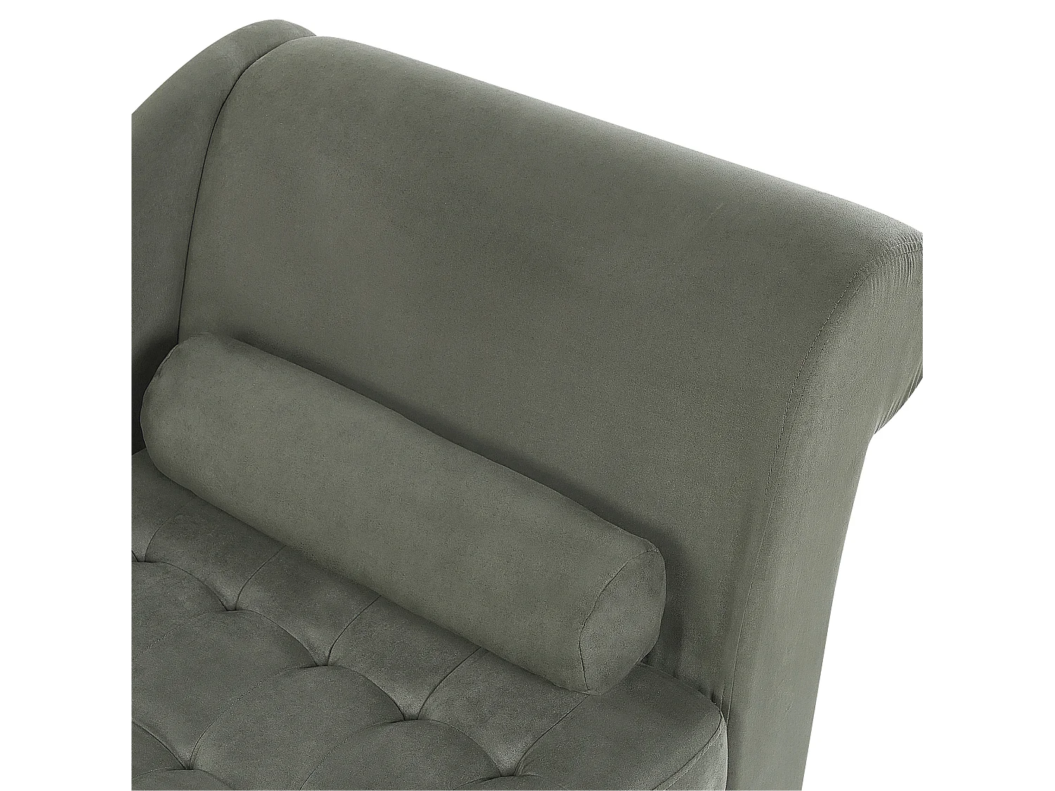 Rechtszijdige chaise longue PESSAC Stof Grijs met opbergruimte