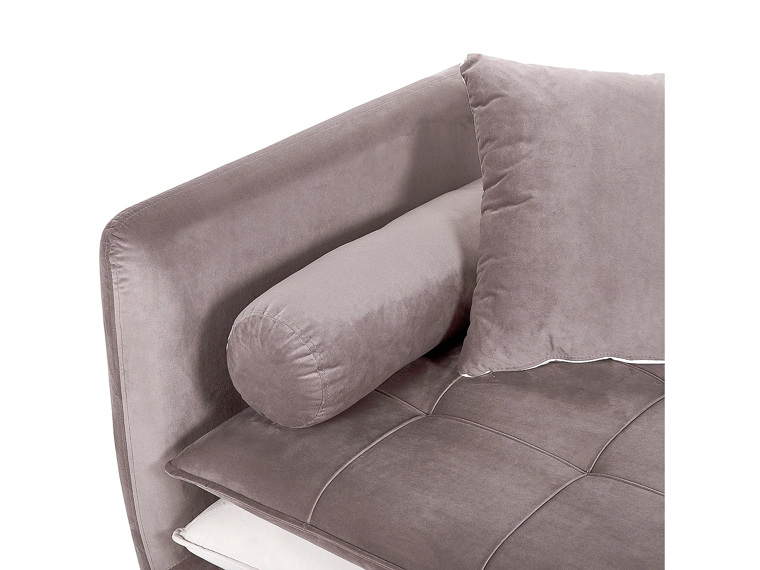 Chaise longue côté droite GONESSE Velours Marron clair