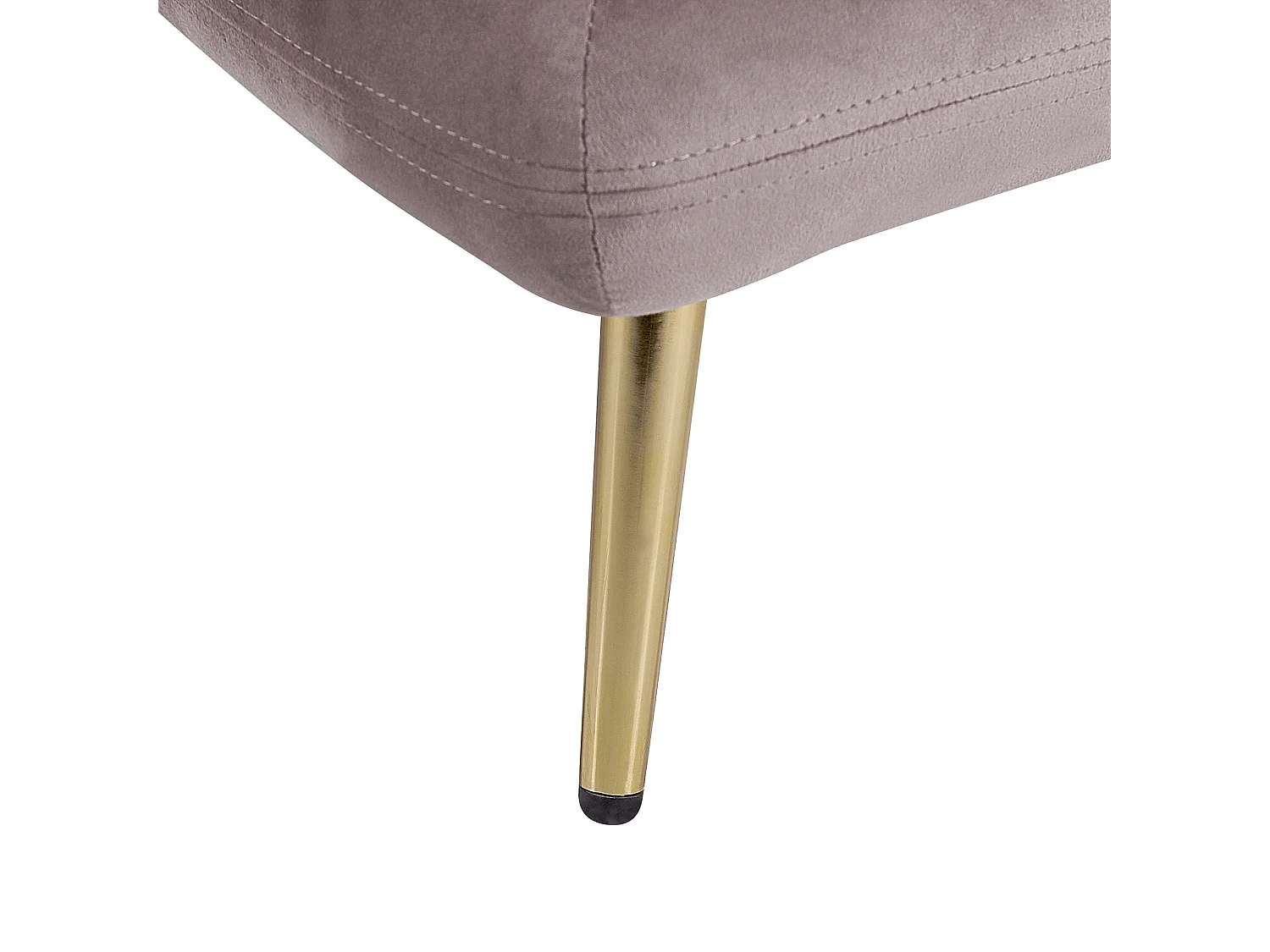 Linkszijdige chaise longue GONESSE Fluweel Lichtbruin