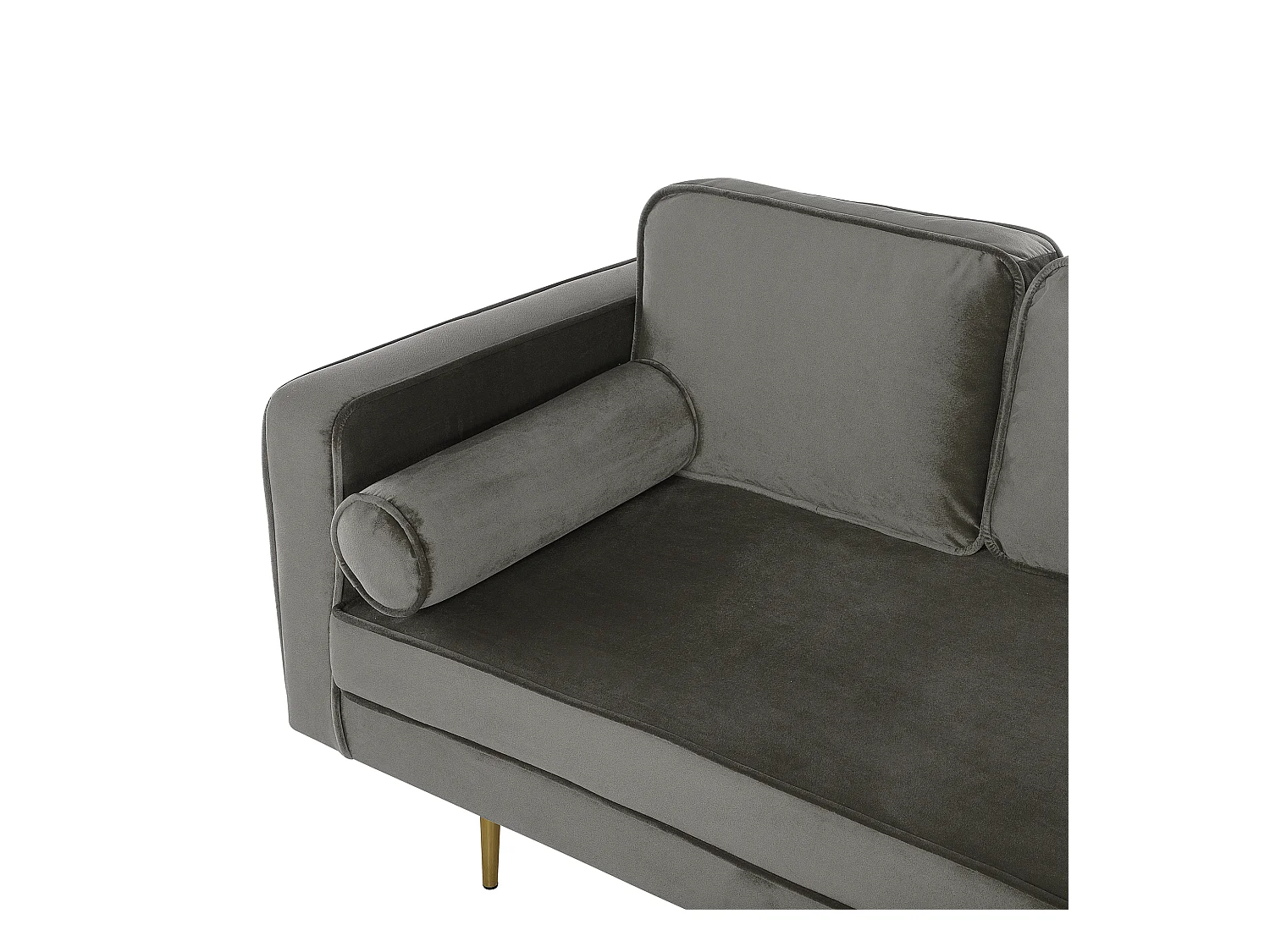 Chaise longue côté droite MIRAMAS Velours Taupe