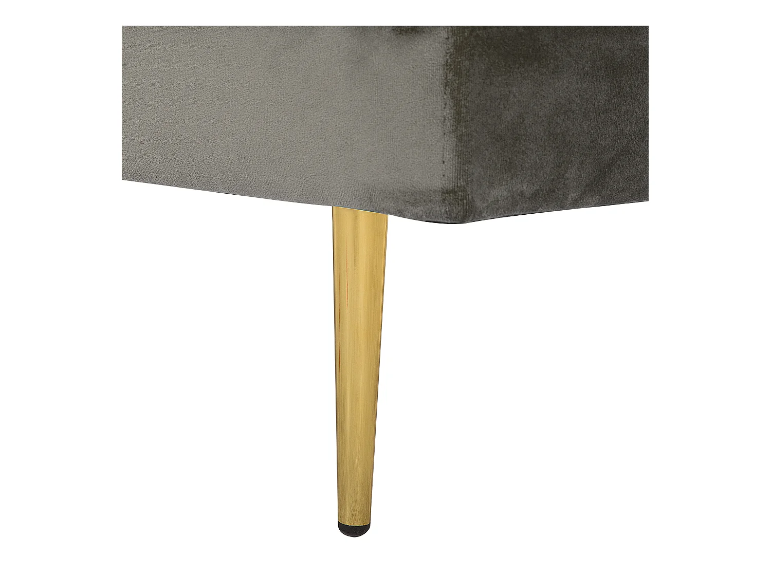 Chaise longue côté droite MIRAMAS Velours Taupe