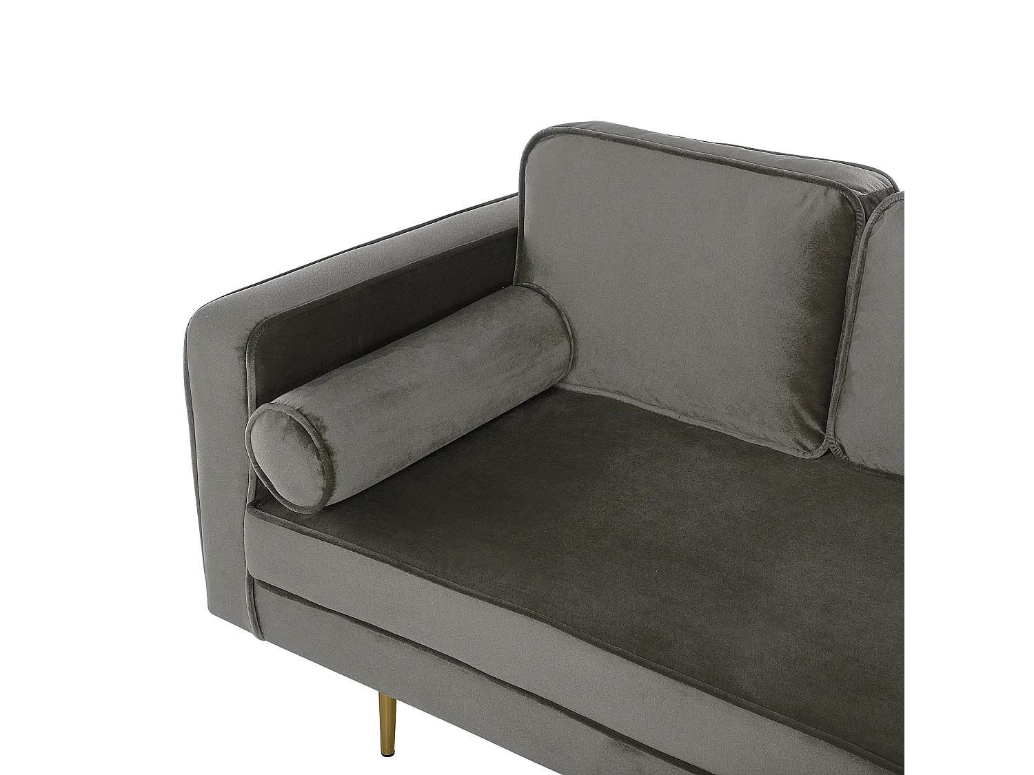 Chaise longue côté droite MIRAMAS Velours Taupe