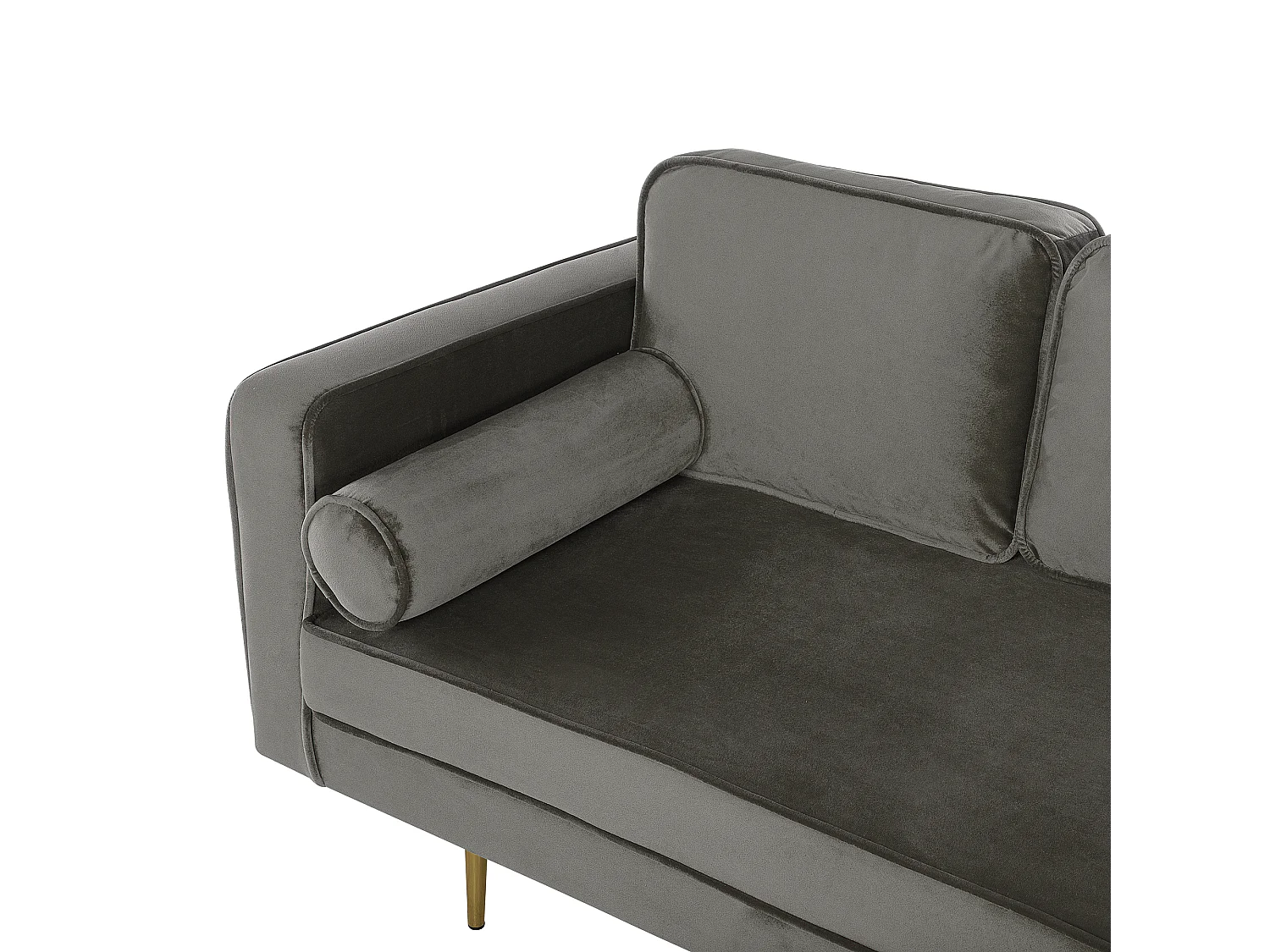 Szezlong lewostronny MIRAMAS Welur Beżowoszary