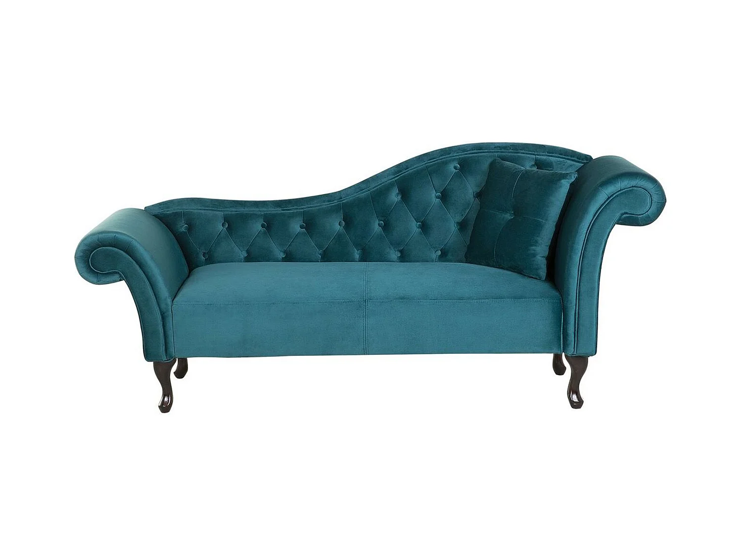 Chaise longue versione destra LATTES Velluto Foglia di tè