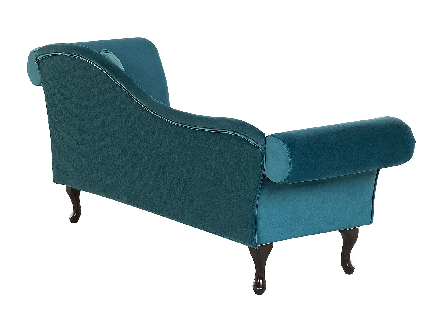 Rechtszijdige chaise longue LATTES Fluweel Blauwgroen