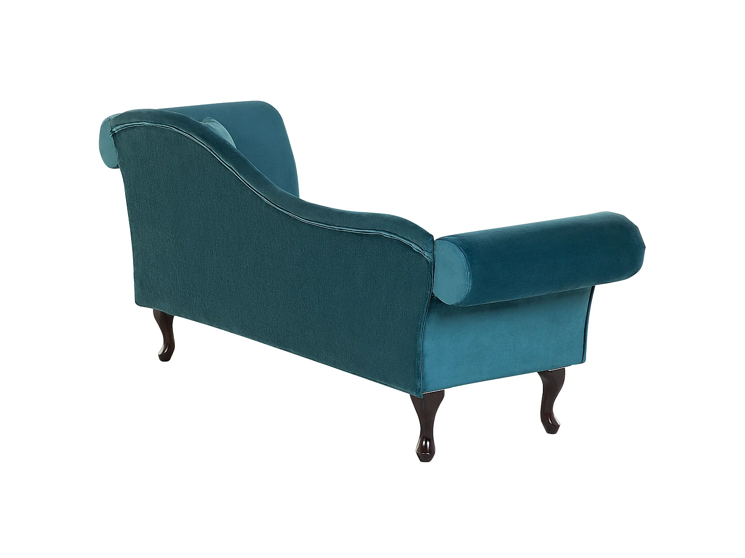 Right-Hand Chaise Longue LATTES Velvet Teal