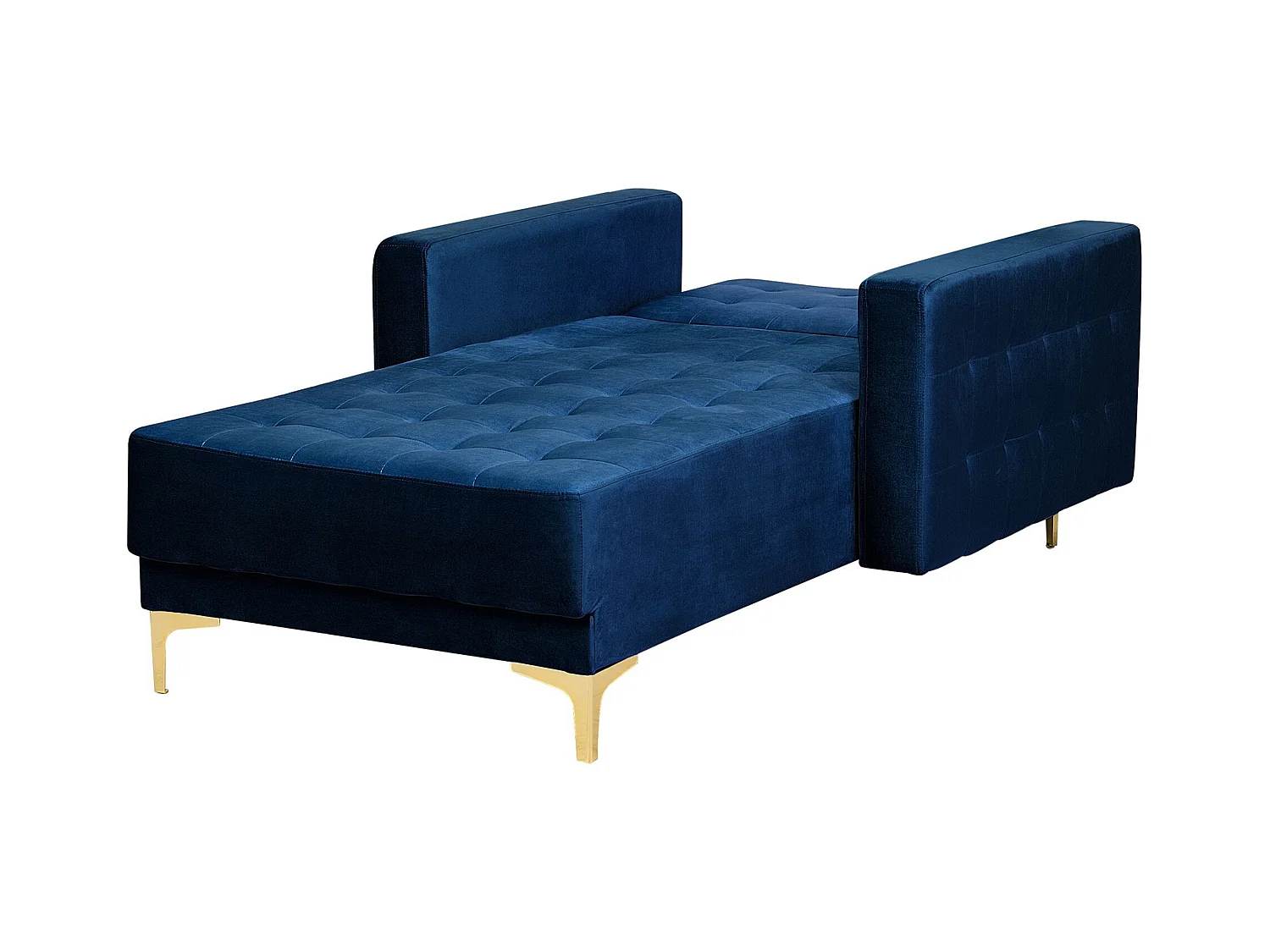 Chaise longue ABERDEEN Fluweel Marineblauw