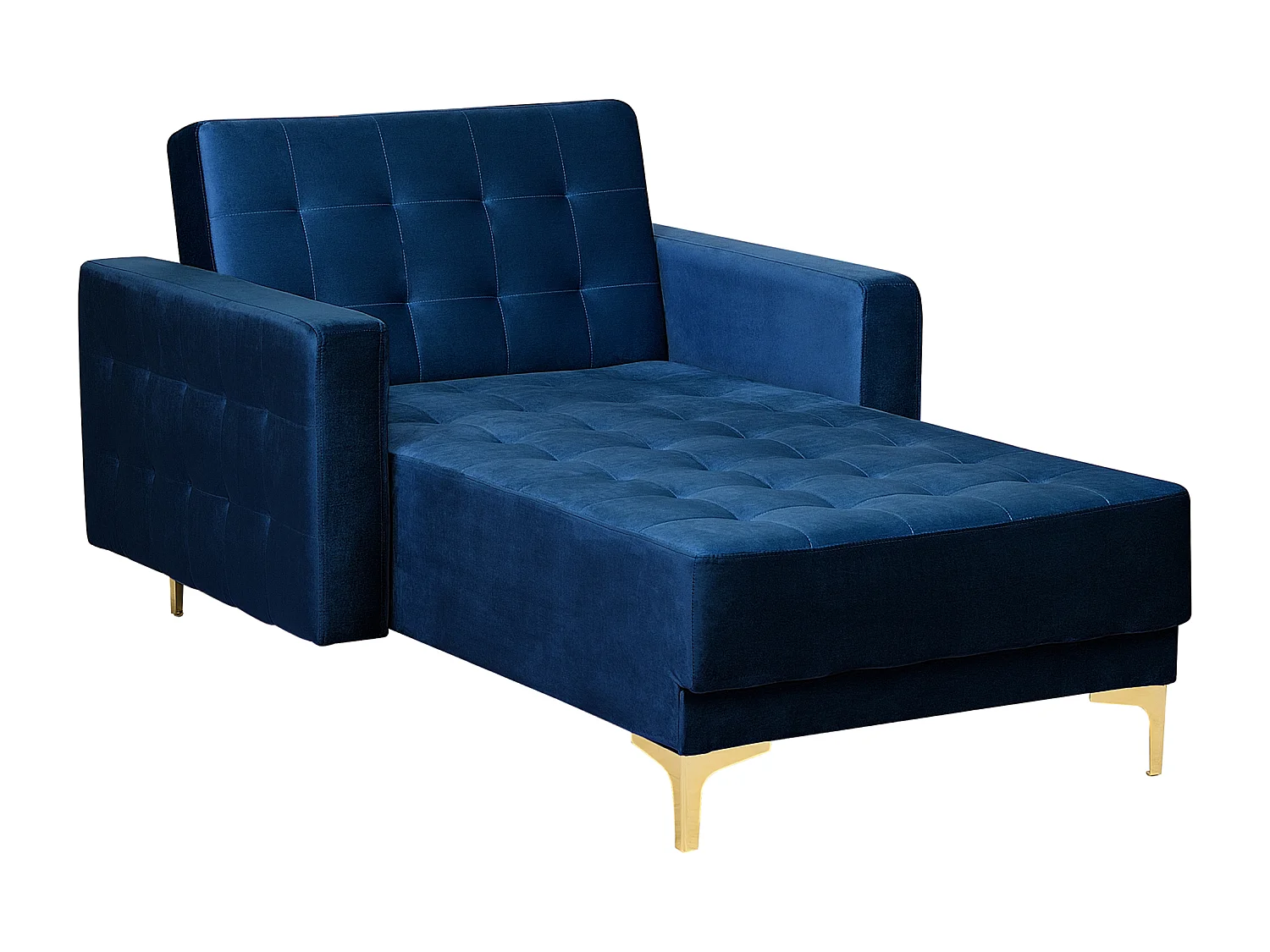 Chaise longue ABERDEEN Velluto Blu marino