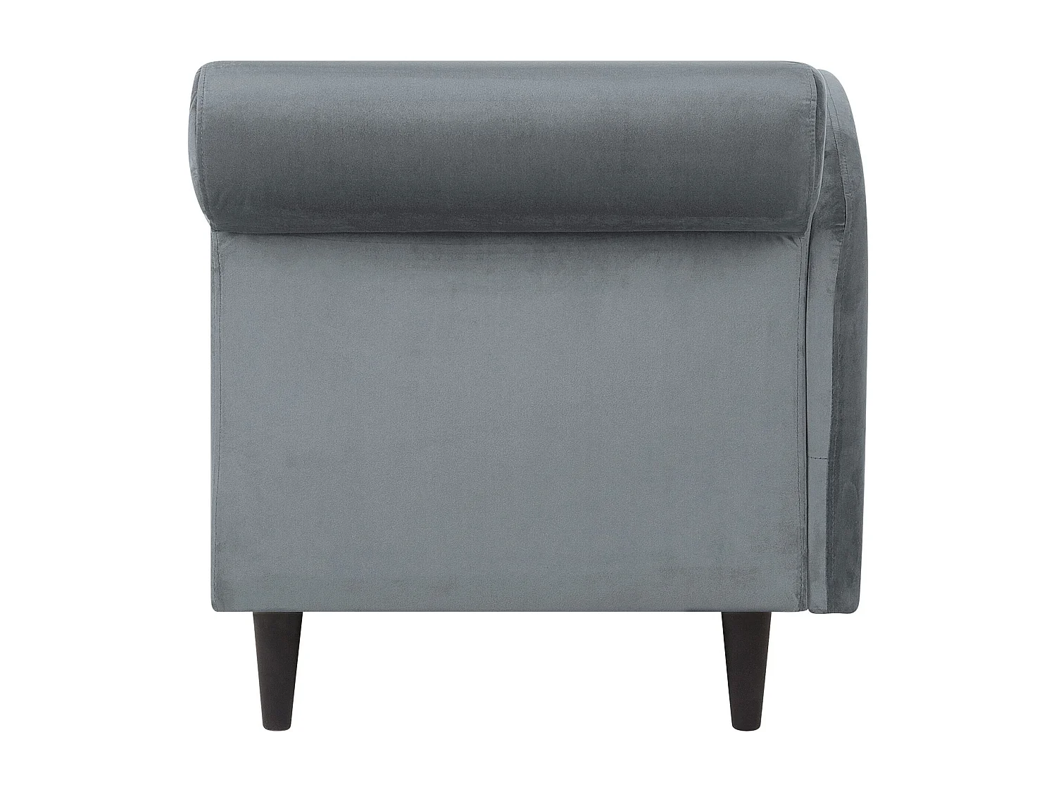 Chaise longue versione destra LUIRO Velluto Grigio chiaro con contenitore