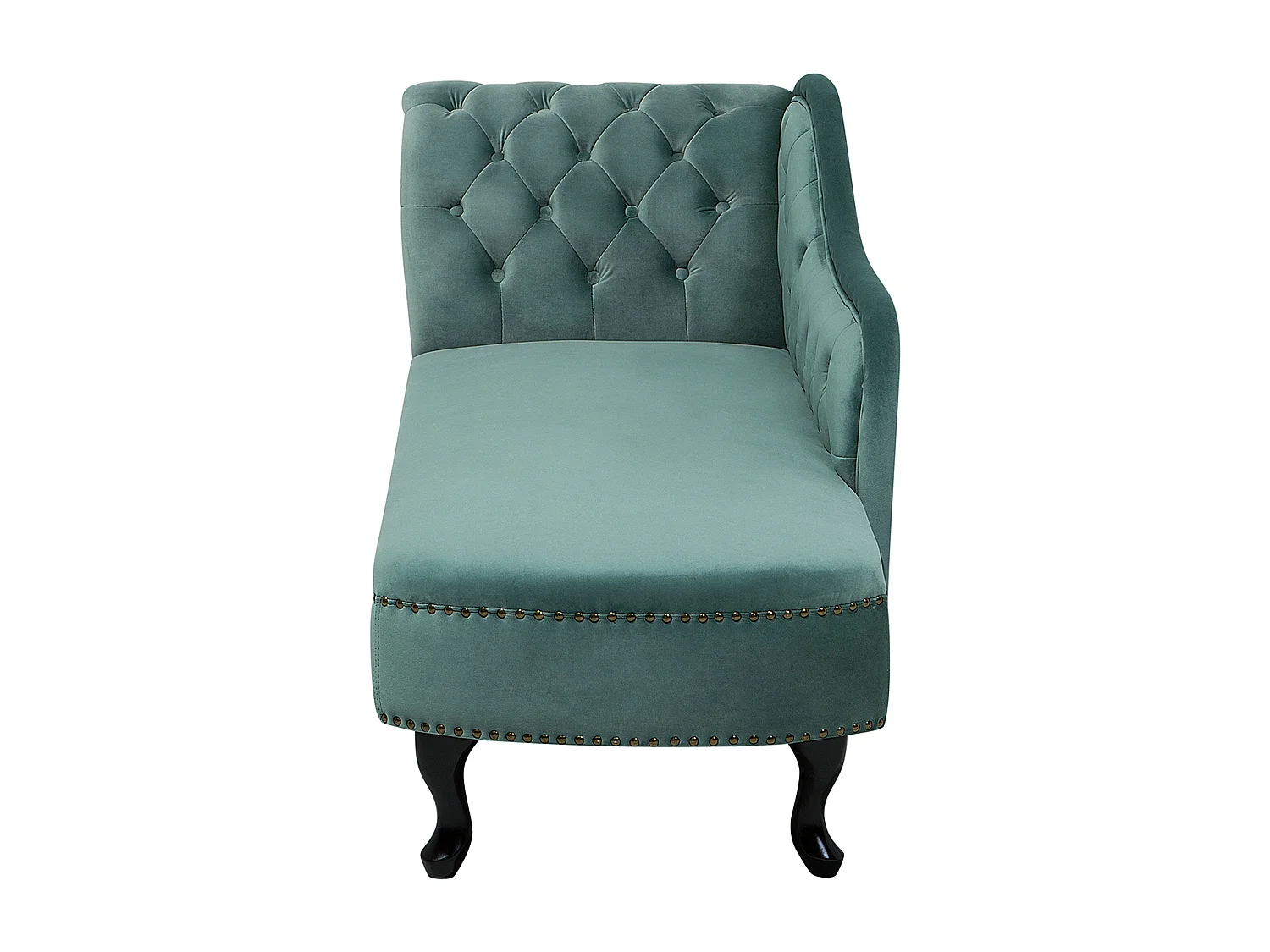 Chaise longue côté droite NIMES Velours Vert menthe
