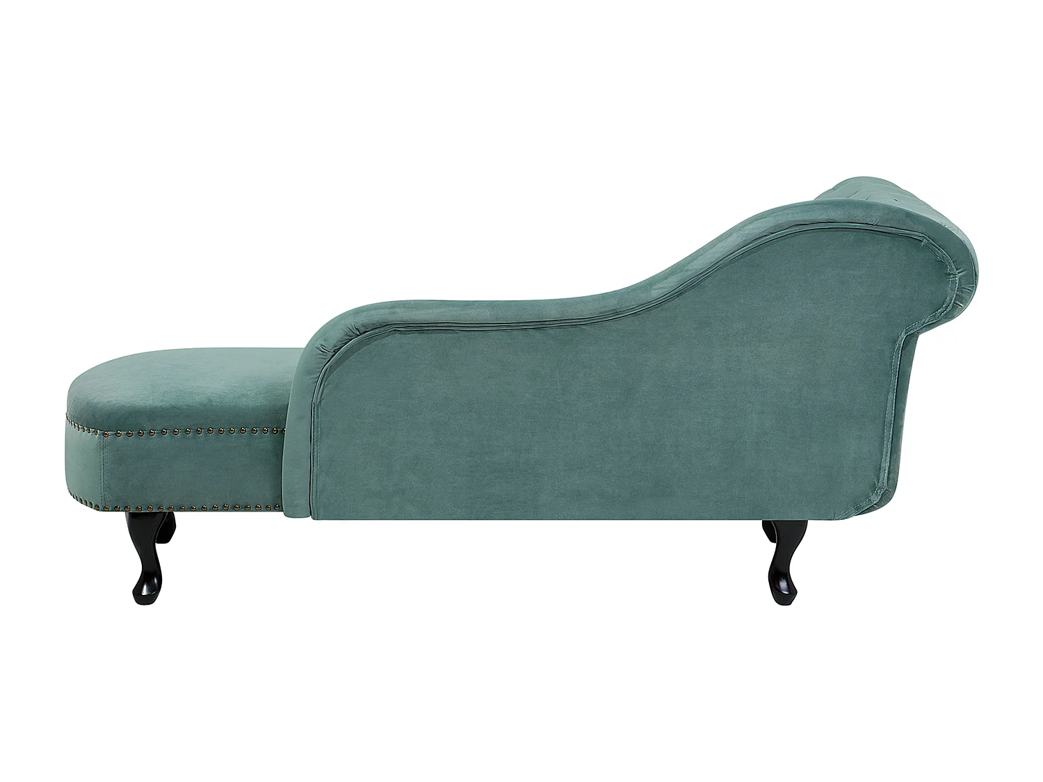 Chaise longue versione sinistra NIMES Velluto Verde menta