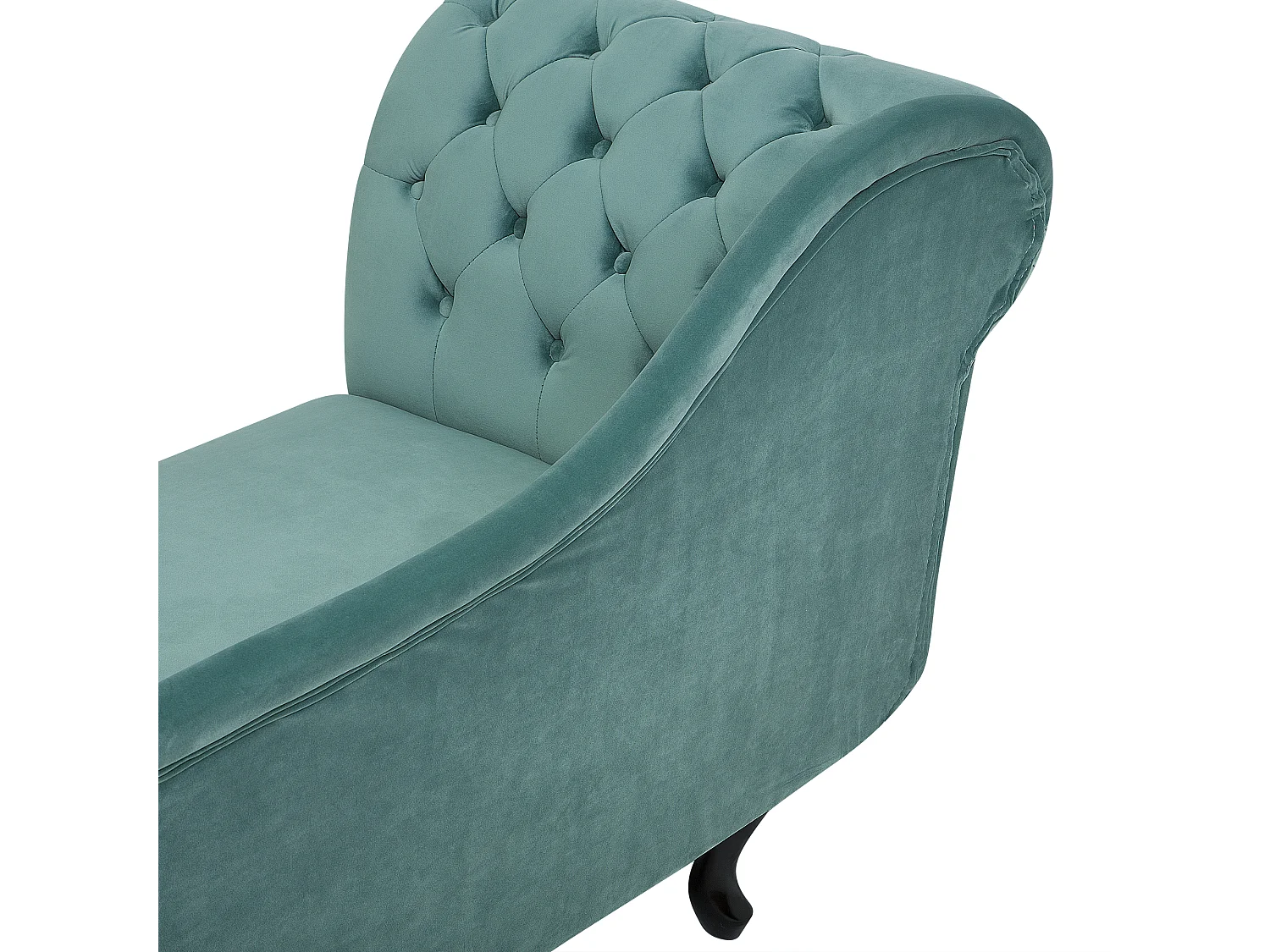 Chaise longue versione sinistra NIMES Velluto Verde menta