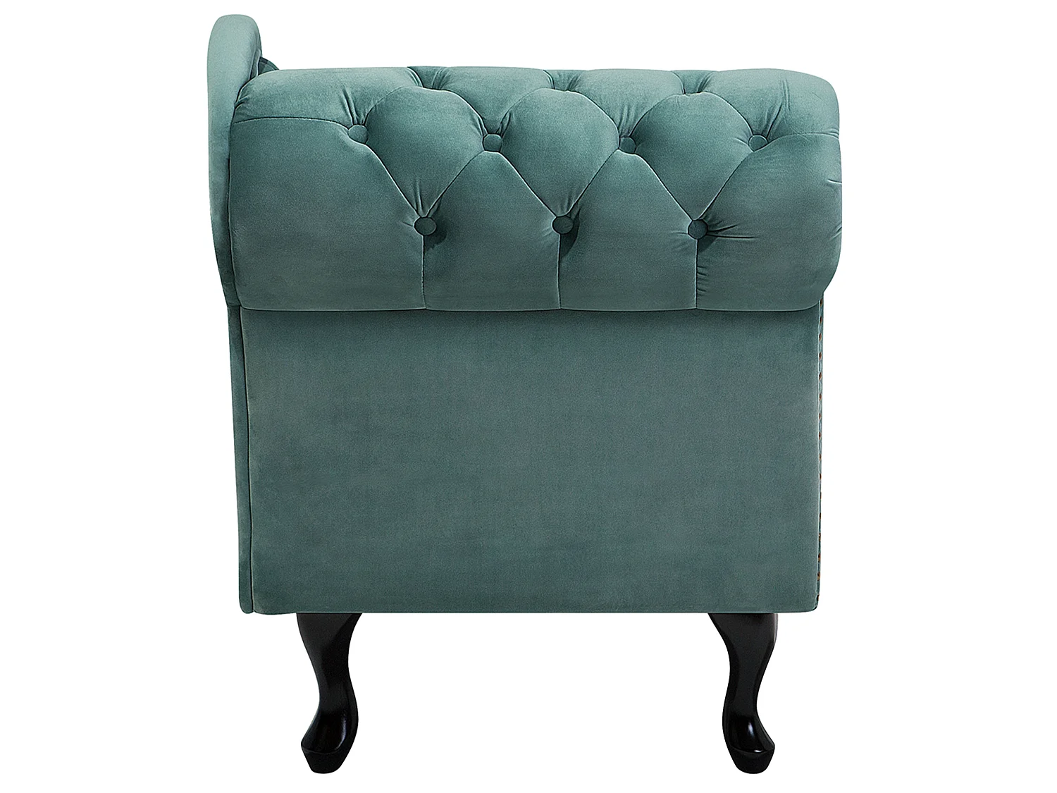 Left-Hand Chaise Longue NIMES Velvet Mint Green