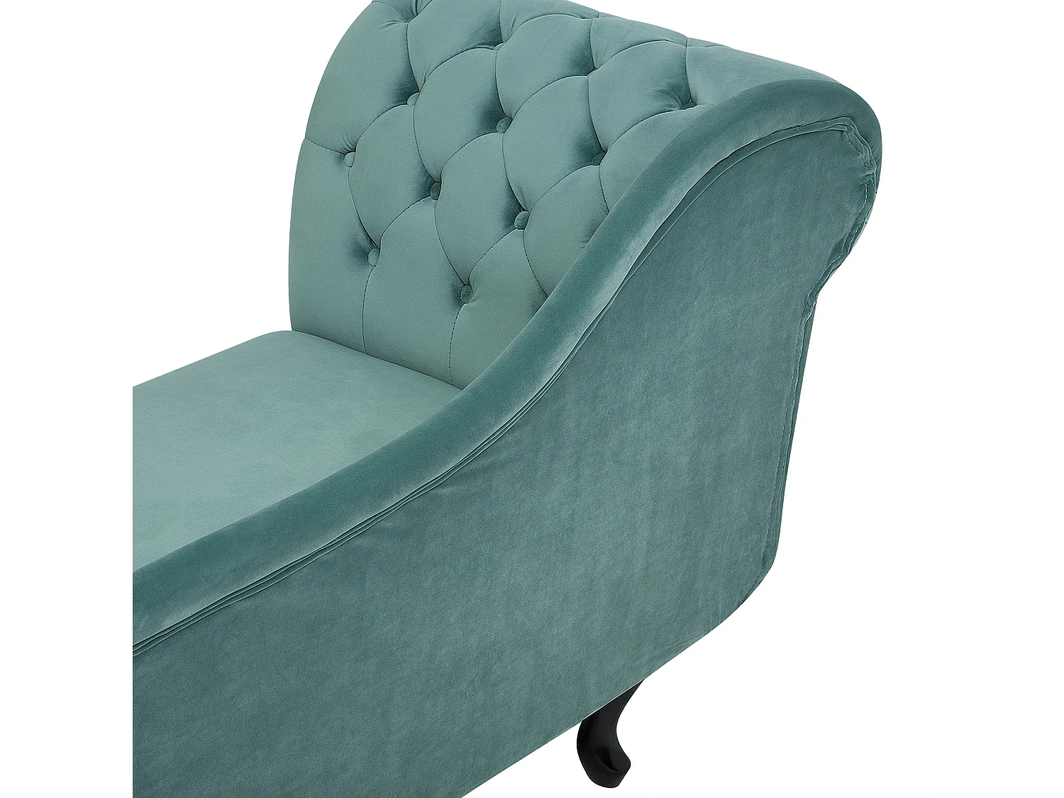 Left-Hand Chaise Longue NIMES Velvet Mint Green