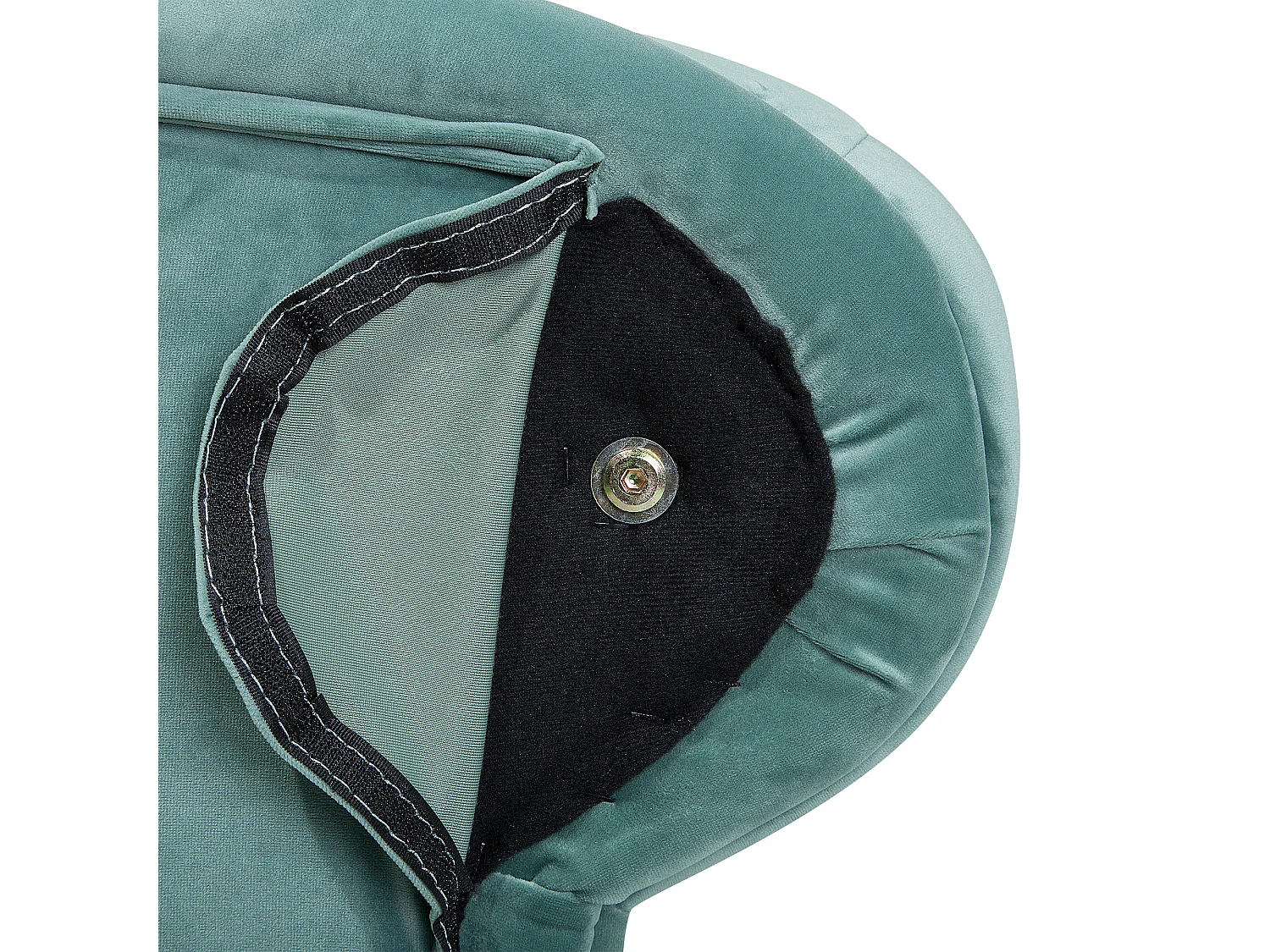 Left-Hand Chaise Longue NIMES Velvet Mint Green