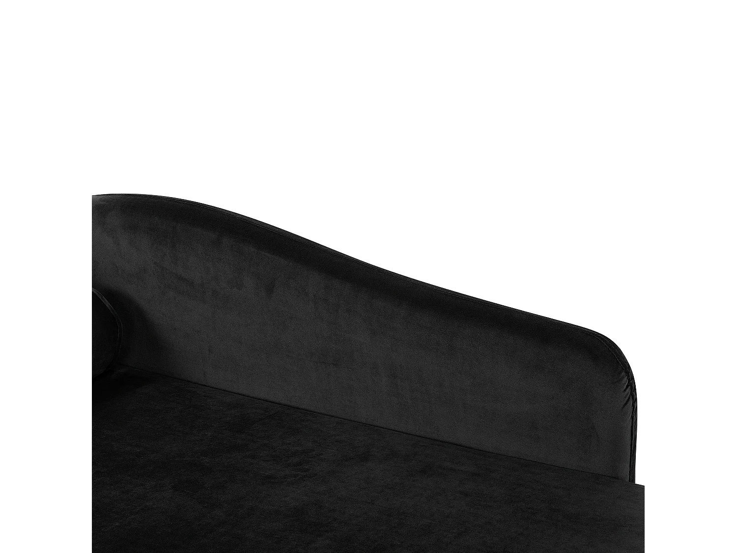 Linkszijdige chaise longue LUIRO Fluweel Zwart met opbergruimte